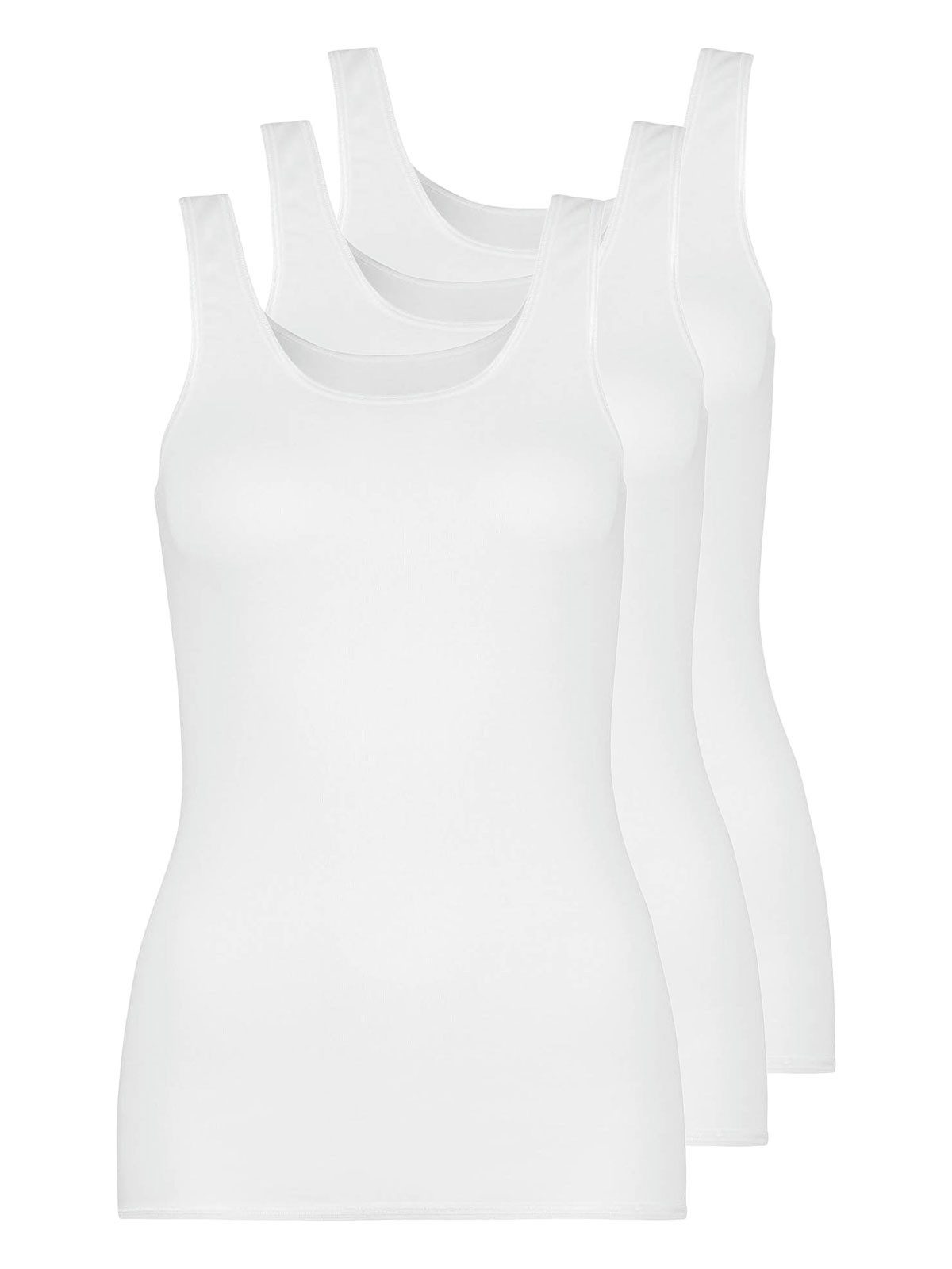Achselhemd 3er Pack Damen Shirt ohne Arm Intime