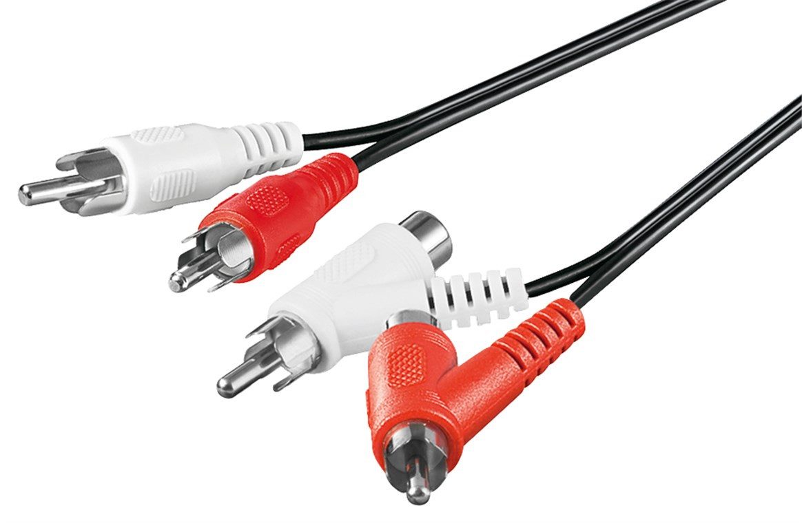 Goobay Goobay Stereo-Verbindungskabel, Cinch mit Durchleitung - 2x Cinch-Ste USB-Kabel