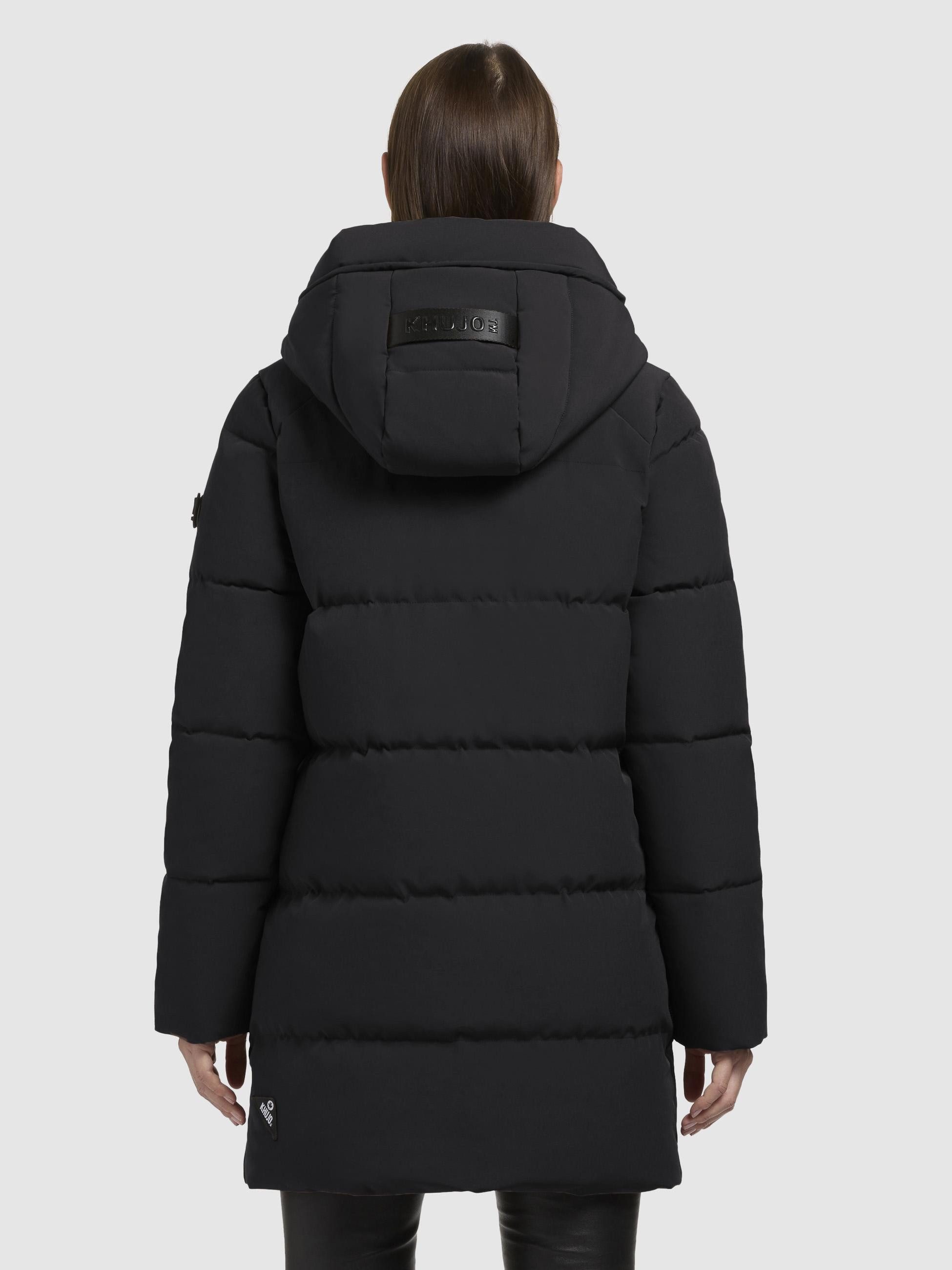 khujo Kurzmantel Lola-YM warme Winterjacke mit großzügiger Kapuze