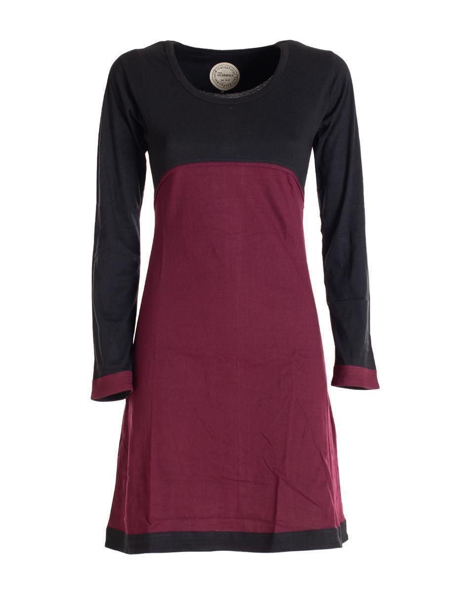 Vishes Jerseykleid Langarm Damen Kleid Longshirt günstig online kaufen