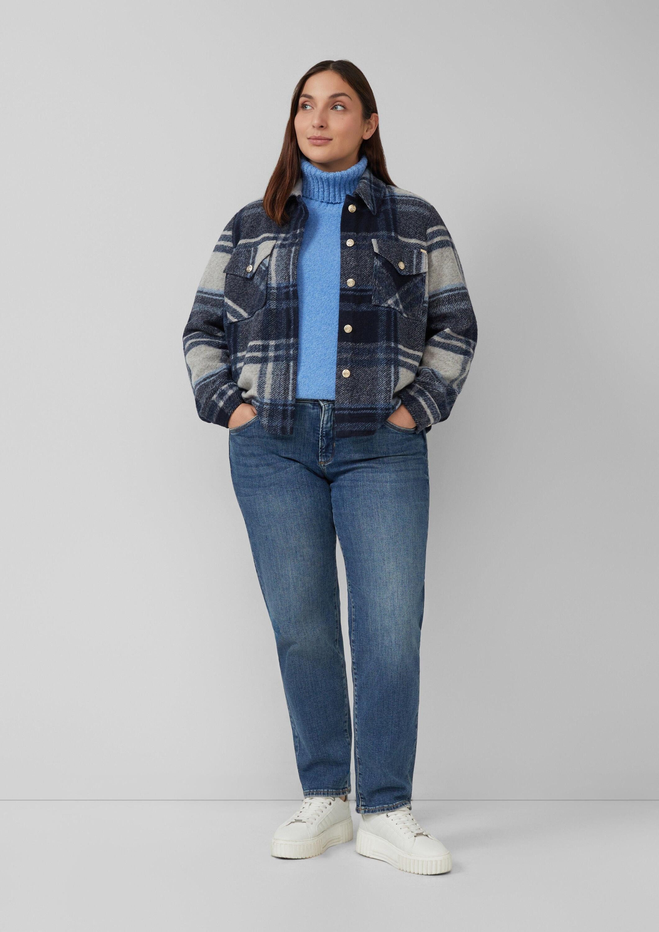 s.Oliver Longpullover Strickpullover Kuscheliger Strickpullover mit breitem Rollkragen