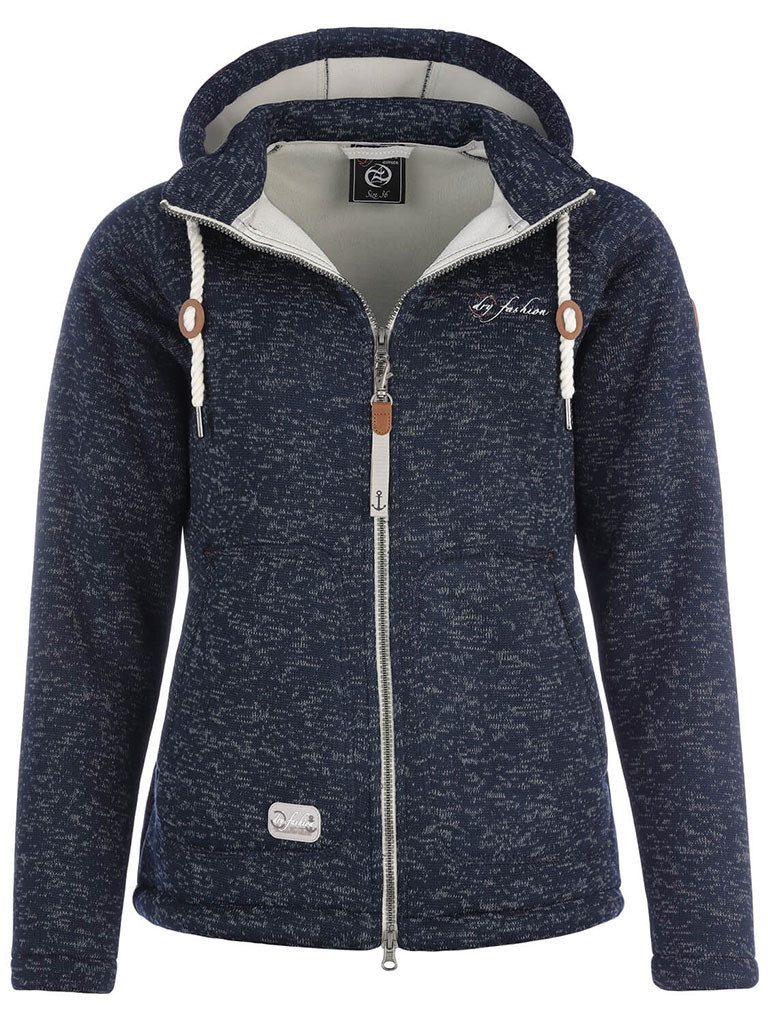 Dry Fashion Fleecejacke Damen Fleece-Jacke Strickjacke günstig online kaufen