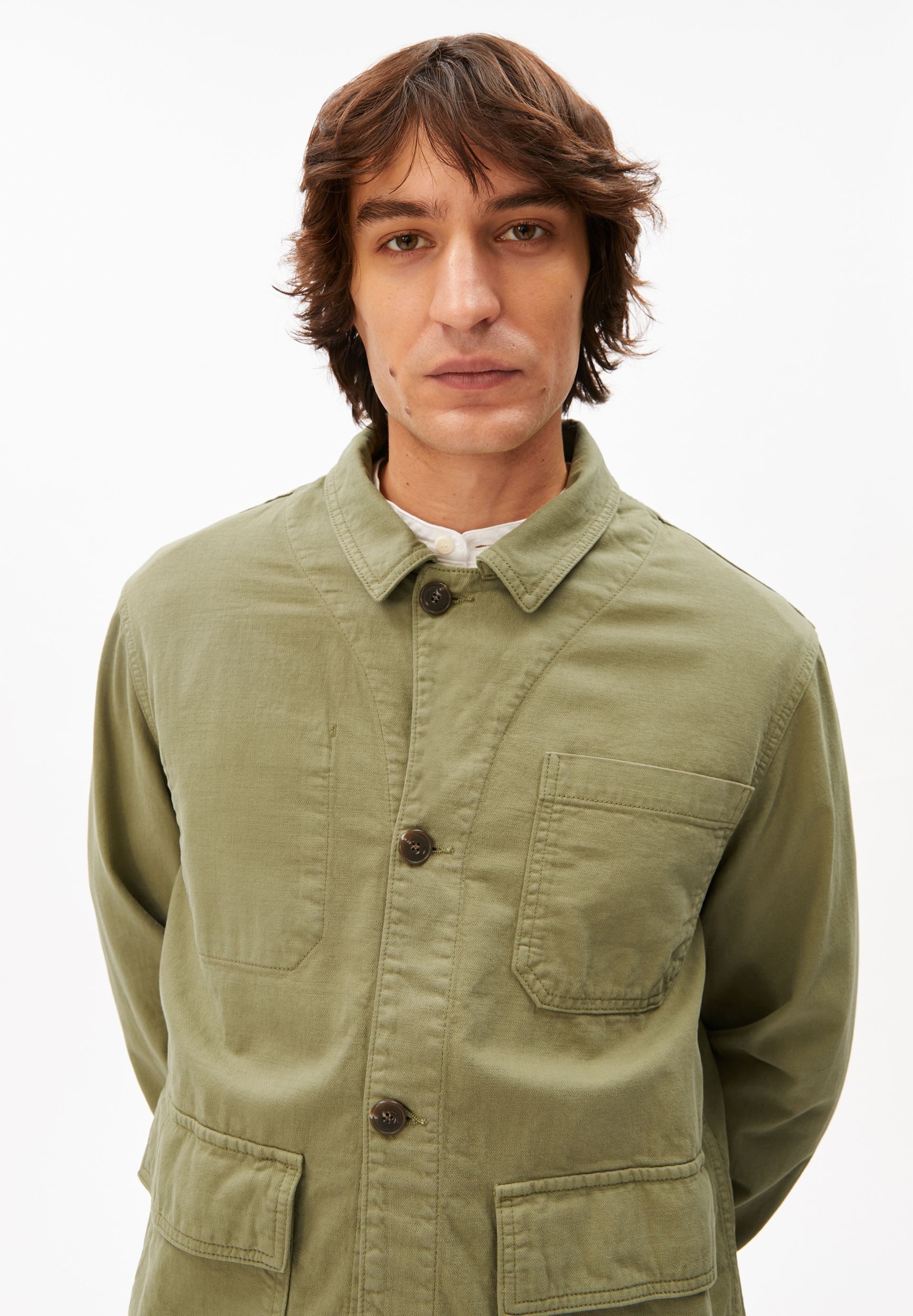 Armedangels Hemdjacke COTTON LINEN Overshirt aus Baumwoll-Leinen-Mix Relaxed Fit