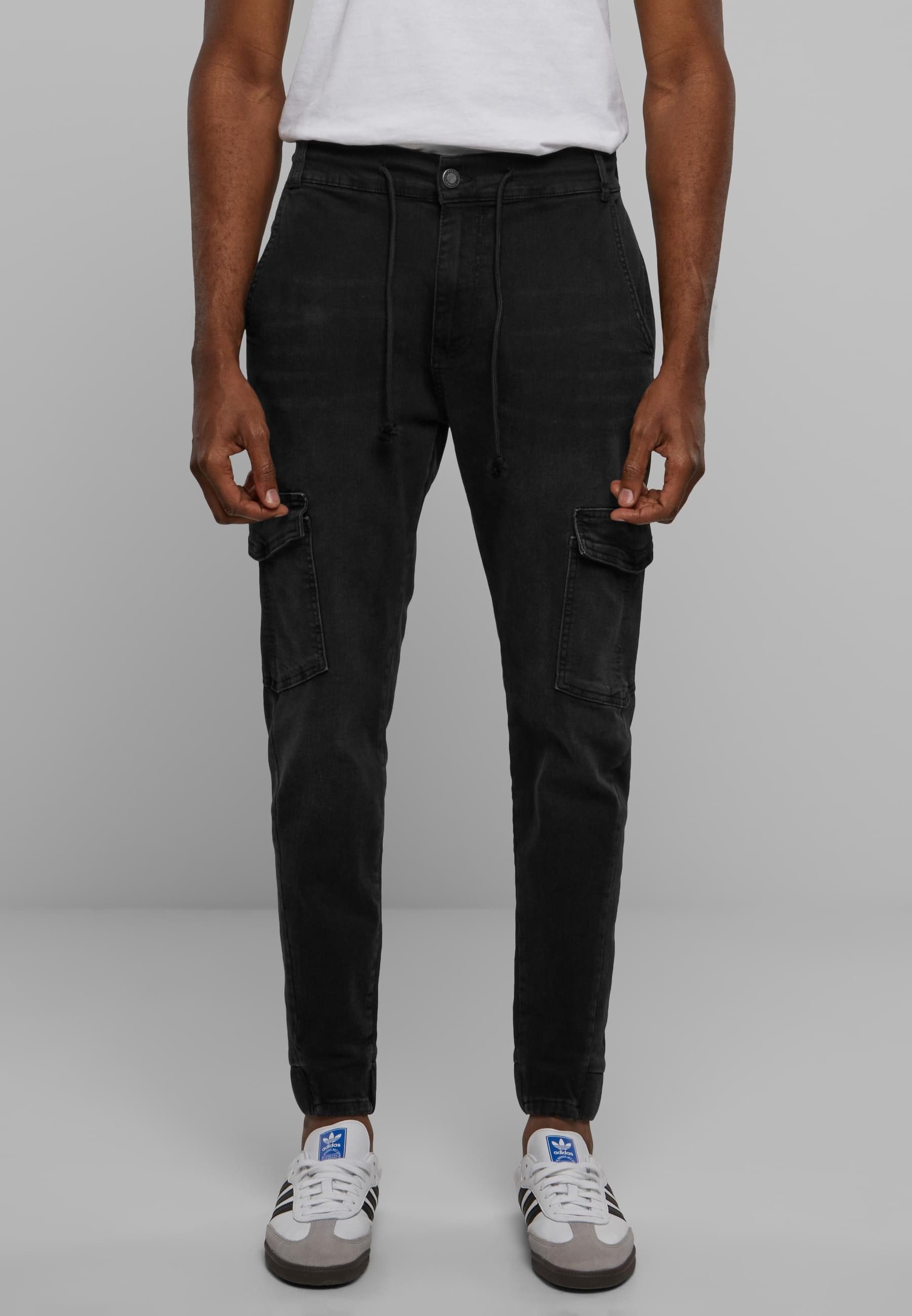 2Y Studios Cargohose 2Y Studios Herren 2Y Basic Cargo Antifit Denim (1-tlg)