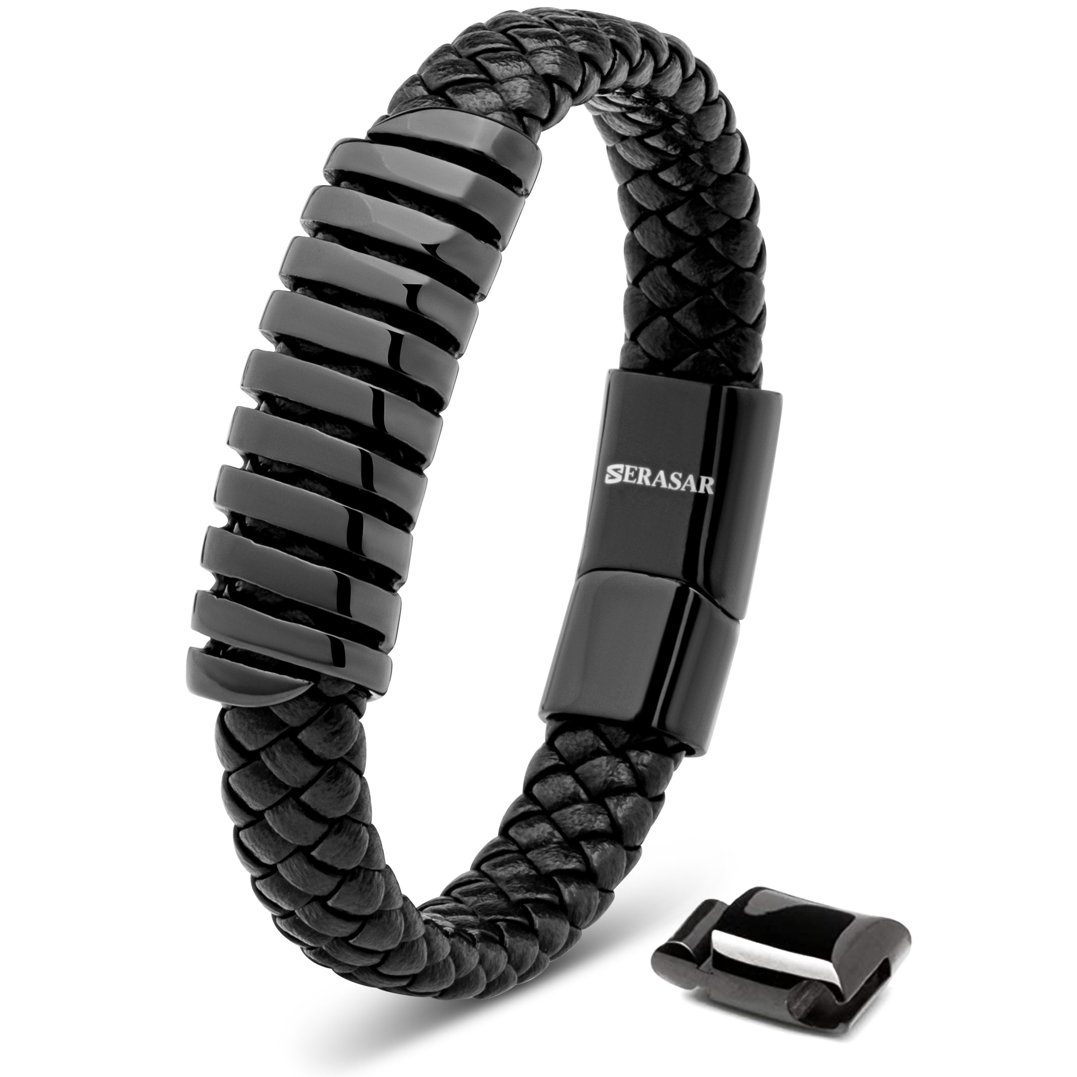 SERASAR Lederarmband Leder Herrenarmband "Steel" (Klassisch, günstig online kaufen