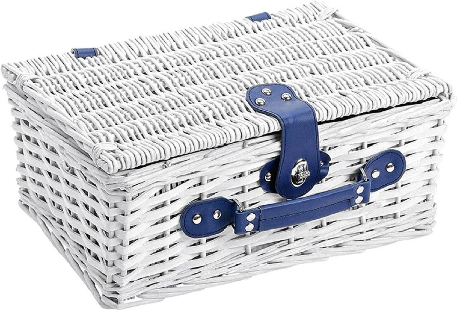 Wurm Dekotablett Picknickkorb Weide blau/weiß 16-teilig 2 Personen