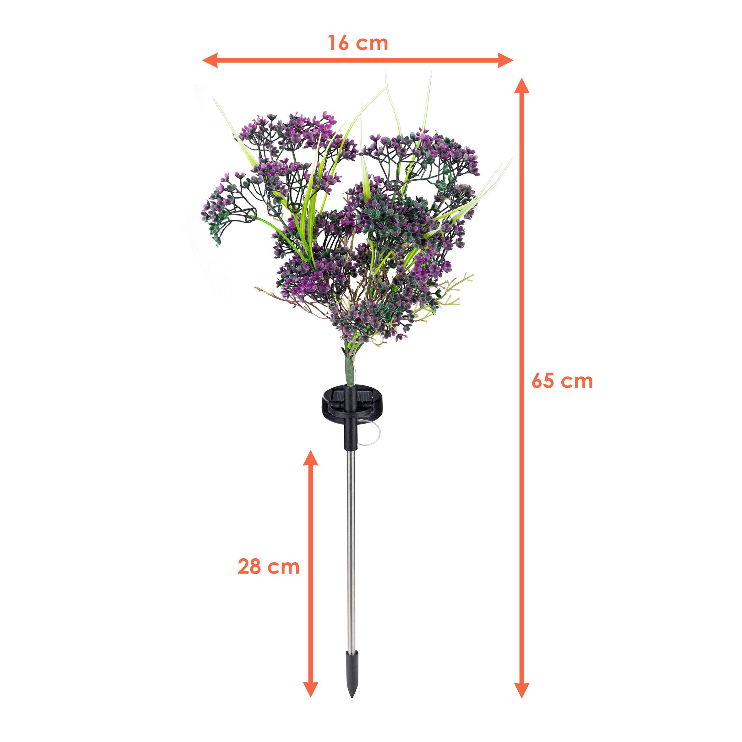 Spetebo Gartenstecker Garten Solarstecker Heidekraut mit günstig online kaufen