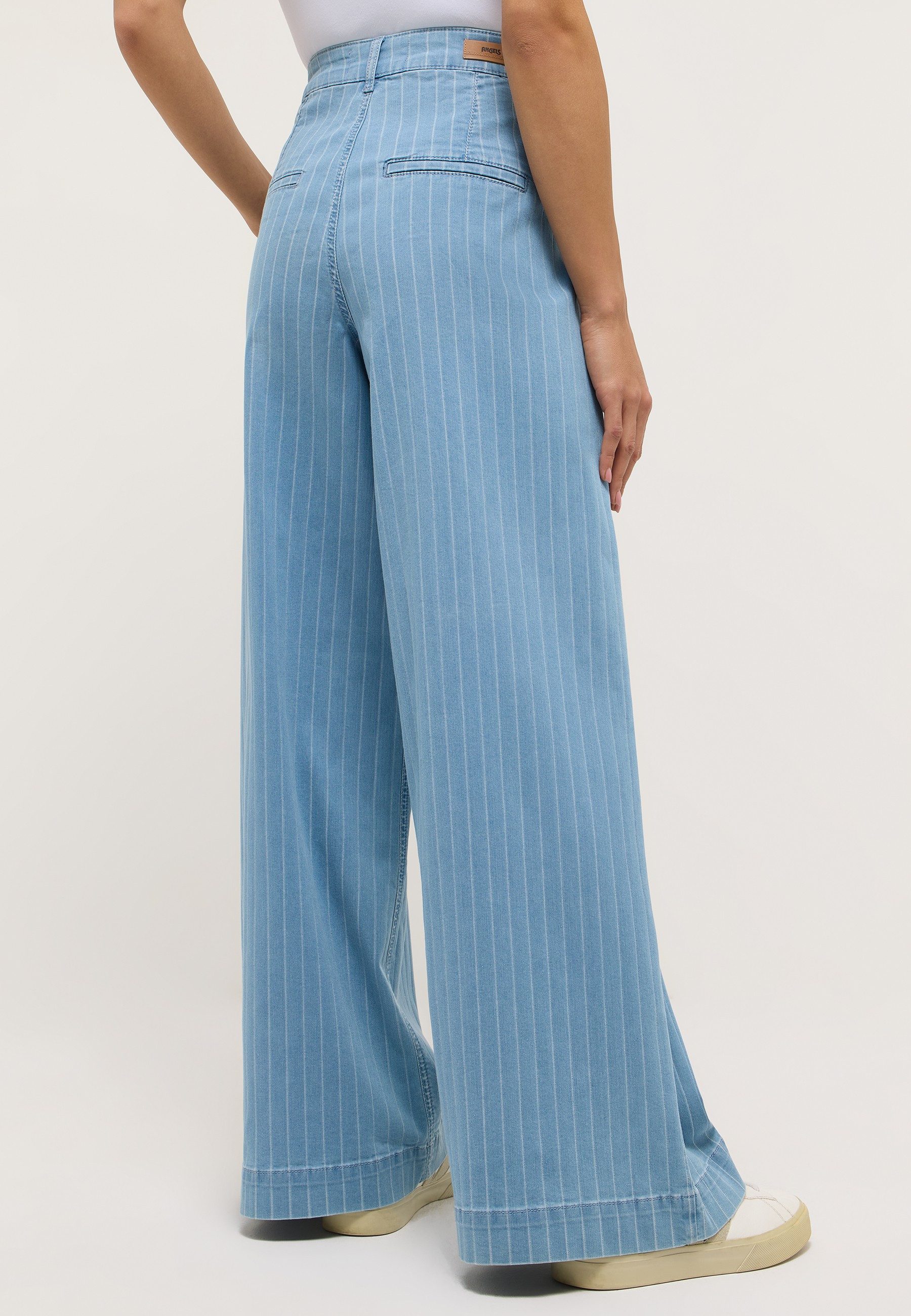 ANGELS Relax-fit-Jeans Liva Chic mit Nadelstreifen, Wide Leg