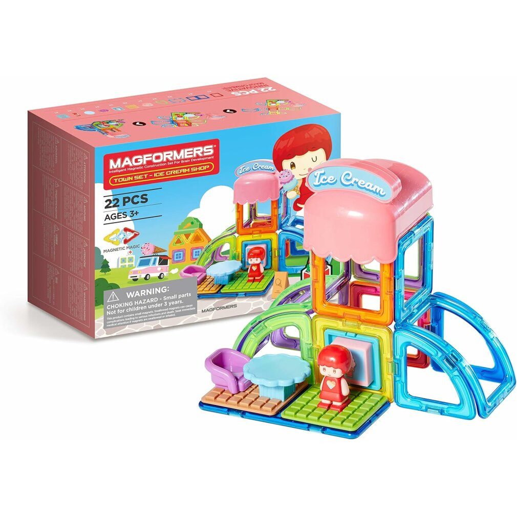 MAGFORMERS Town Süßwaren 22 Stück Magnetspielbausteine, (Packung)