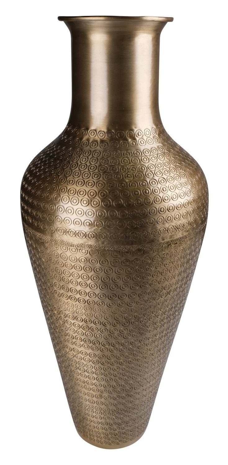 Dekovase CARISTAS, Vase, Goldgelb, Metall, H 61 cm (1 St)
