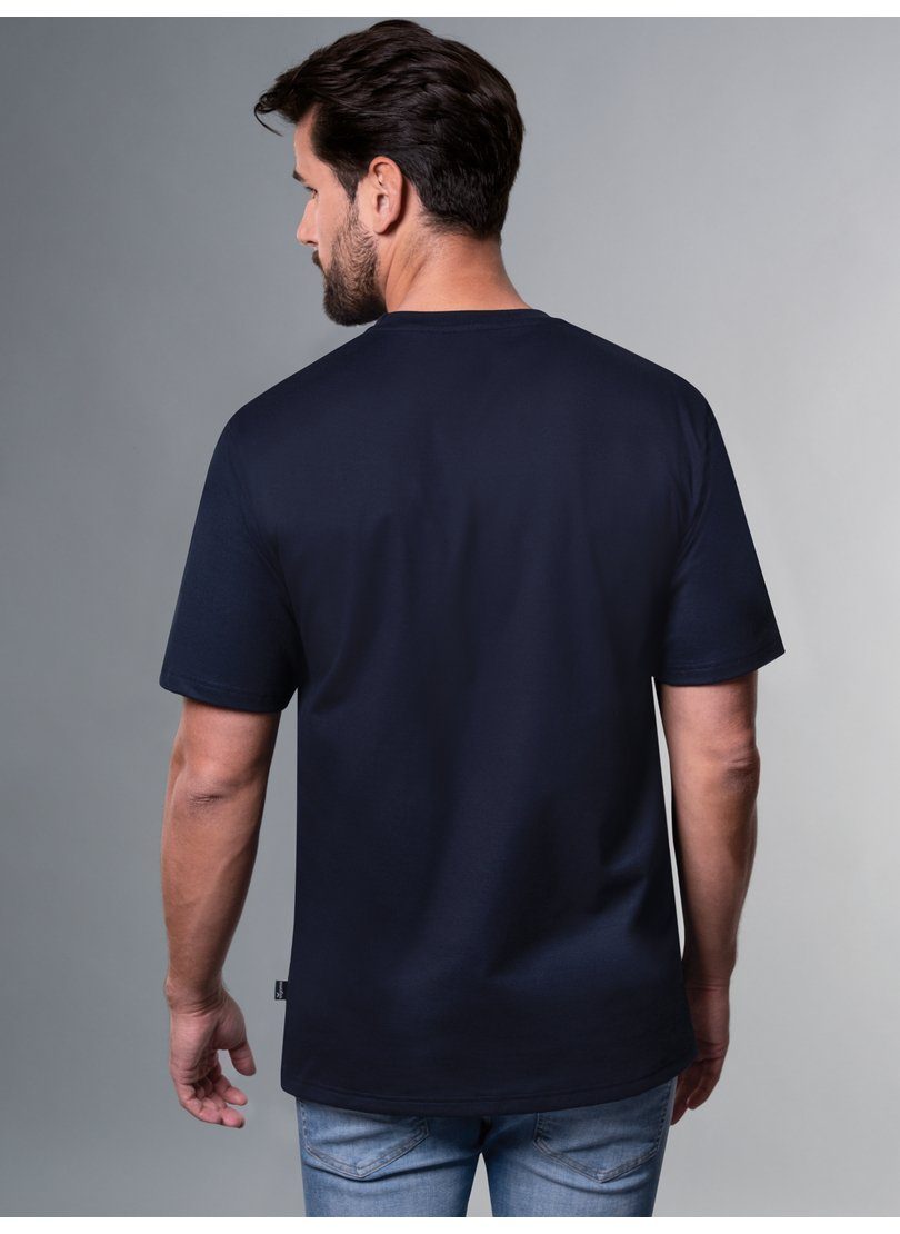 Trigema TRIGEMA lustigem navy T-Shirt Affen-Print Spruch Shirt mit