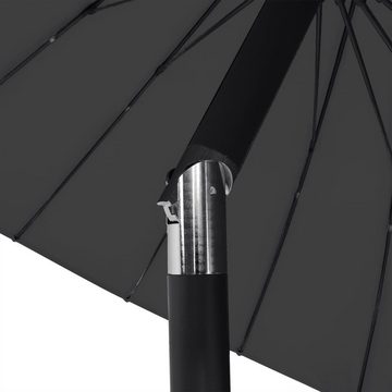 vidaXL Balkonsichtschutz Sonnenschirm mit Aluminium-Mast 270 cm Schwarz
