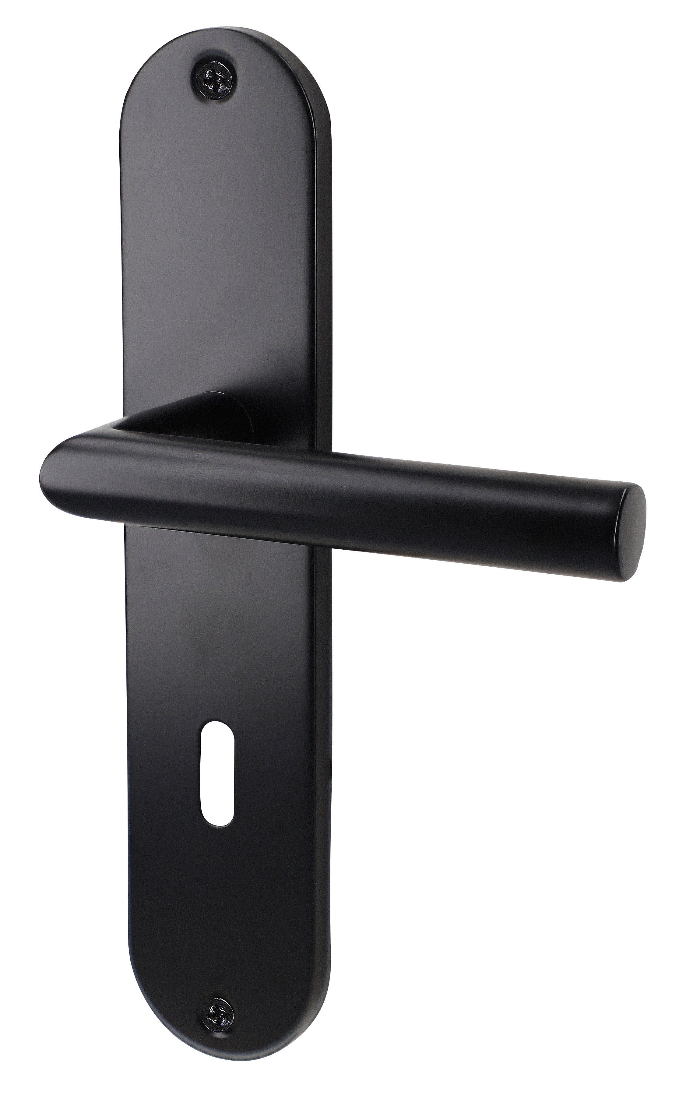 Alpertec Türbeschlag Renovierungsgarnitur 4er Set, ES schwarz, 3 Zimmertüren, 1 Bad-WC-Tür (Set, 4 St), Edelstahl schwarz