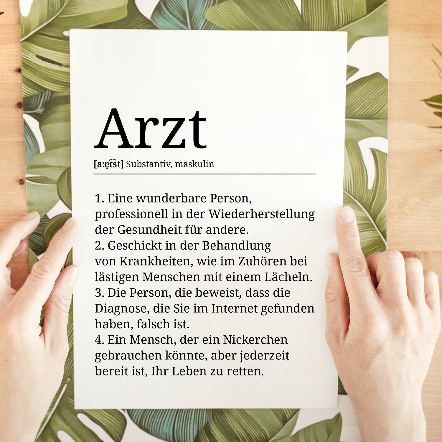 Tigerlino Poster Arzt Definition Wandbild Mediziner günstig online kaufen