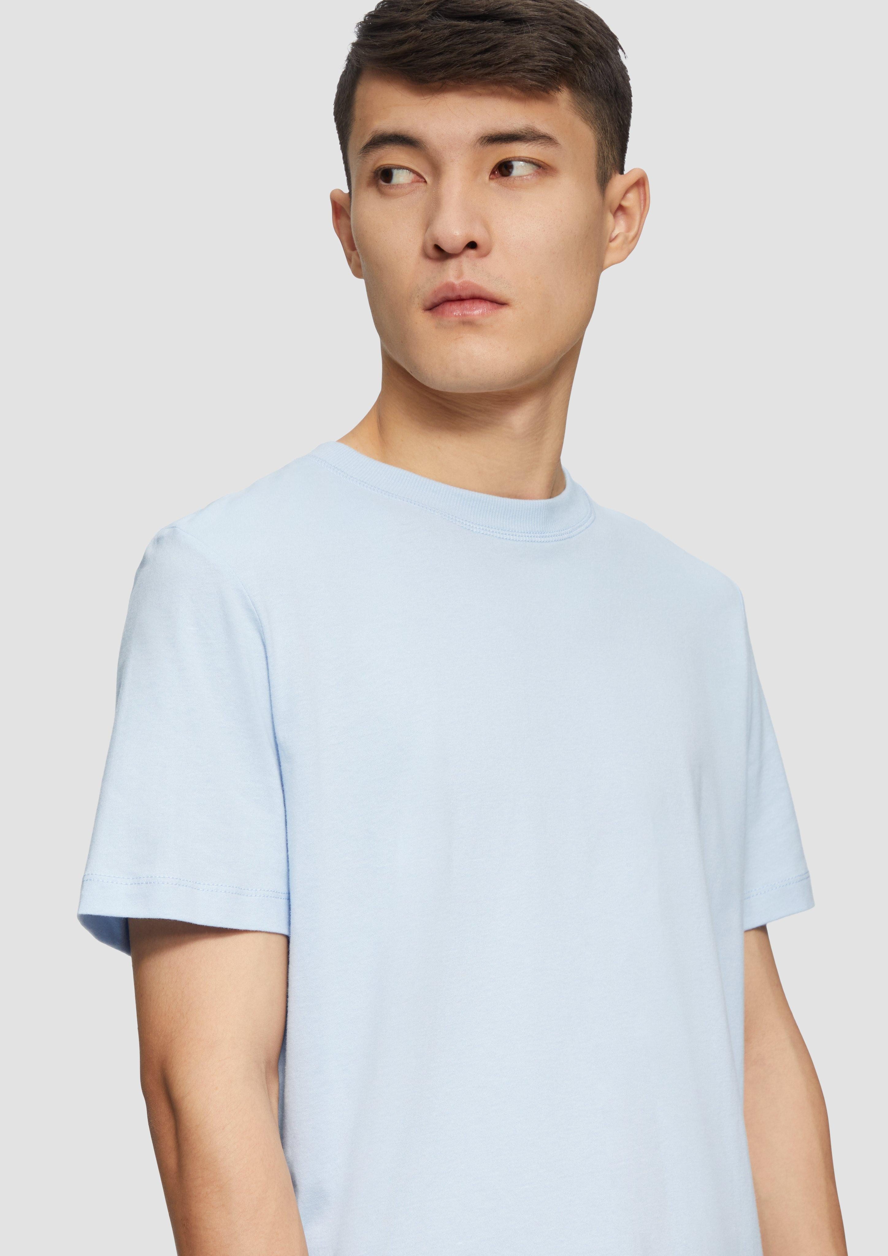 s.Oliver Kurzarmshirt Softes Baumwoll-T-Shirt mit Crewneck günstig online kaufen