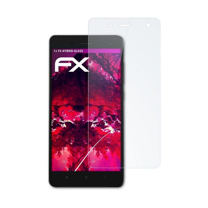 atFoliX Schutzfolie Panzerglasfolie für Xiaomi Mi4 Ultradünn und superhart