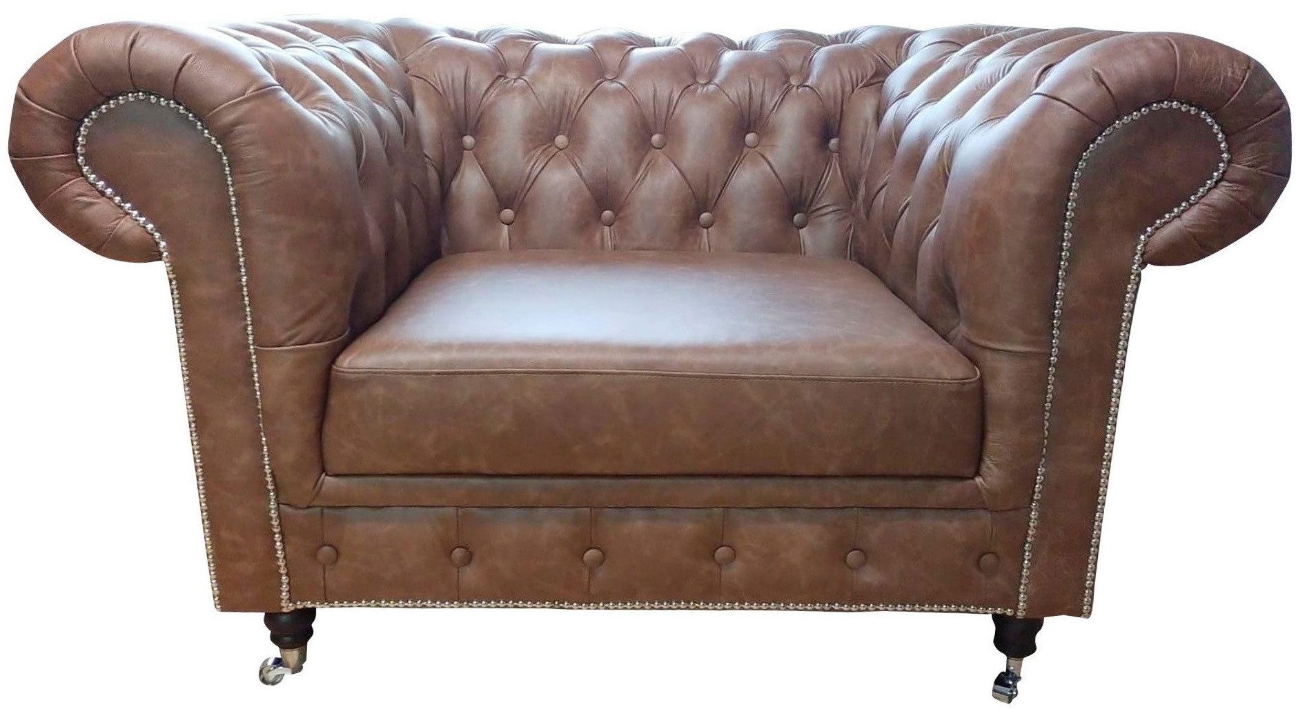 Xlmoebel Chesterfield-Sessel Eleganter Sessel aus Echtleder mit individueller Oberflächengestaltung (Sessel), Hergestellt in Europa
