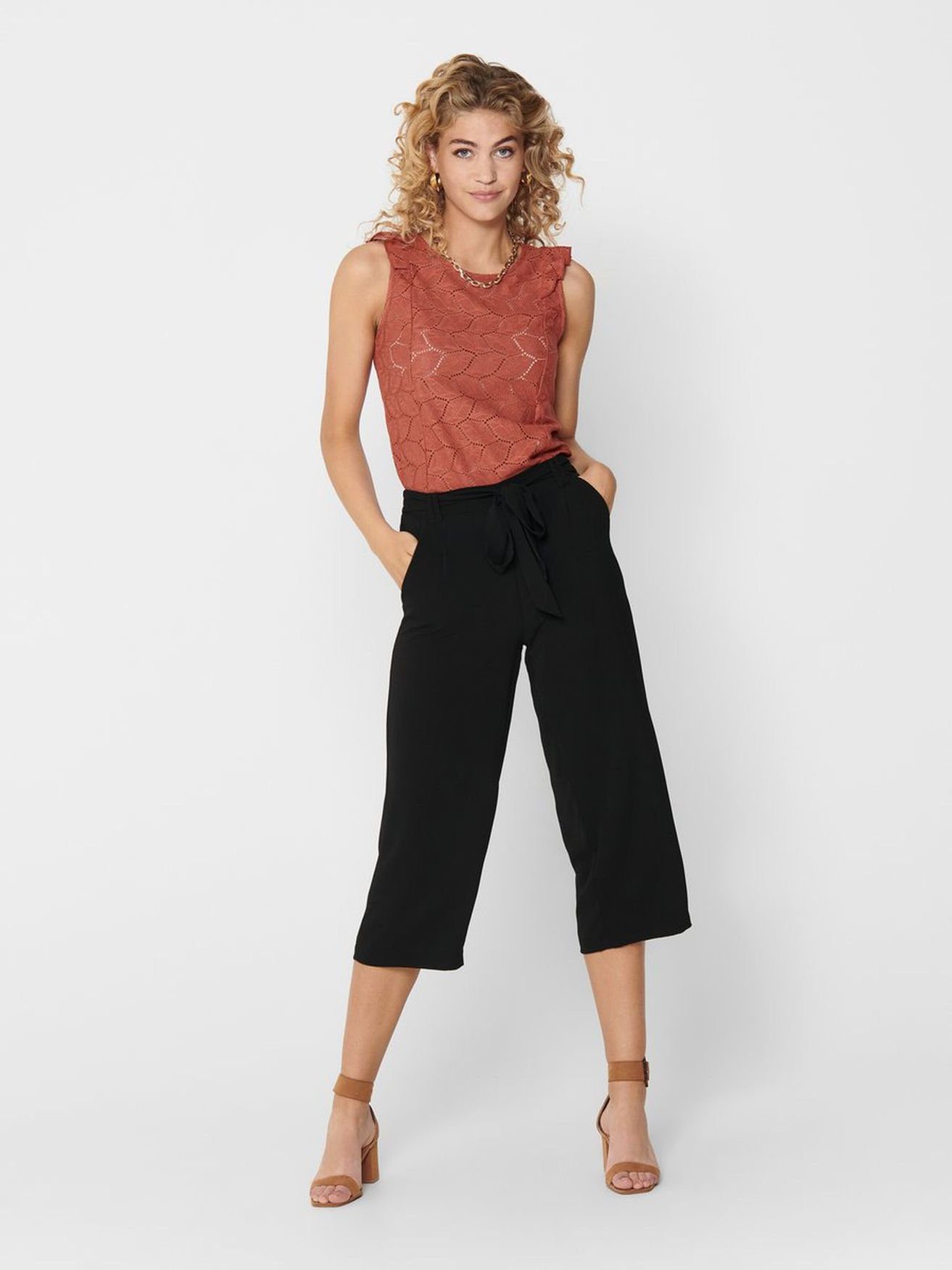 ONLY Stoffhose (1-tlg) ONLWINNER PALAZZO CULOTTE günstig online kaufen
