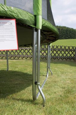 STAMM SPORTS Gartentrampolin SS-GT, Ø 244 cm, (2), Anti-Roll-Over-Schutz, farbig verkleidete Netzpfosten