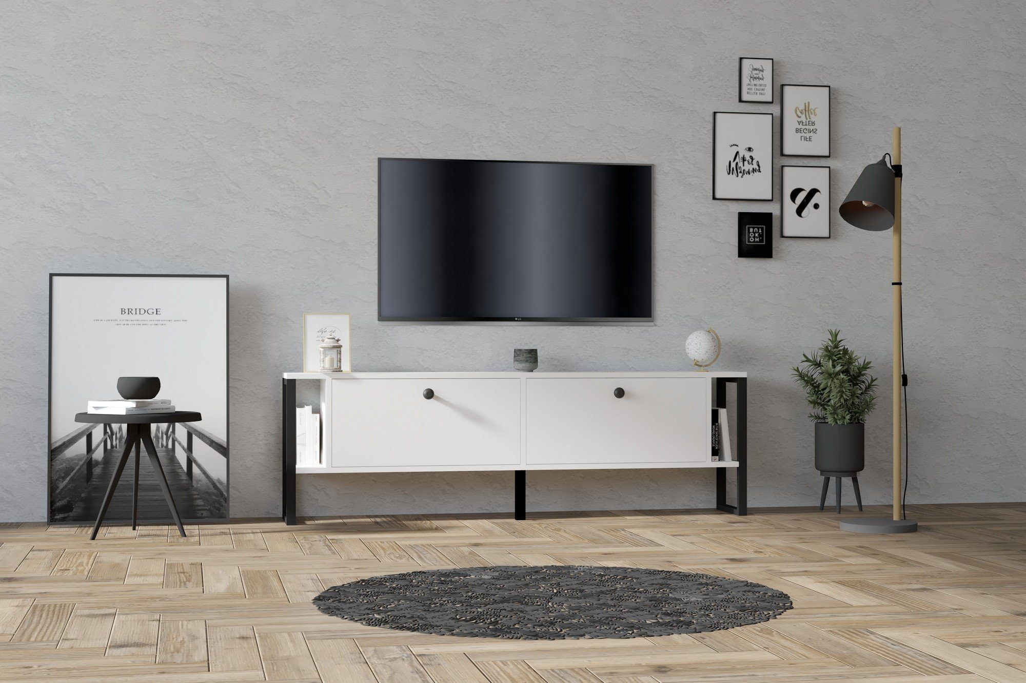 Skye Decor TV-Schrank Schränke, 50,4x160x24,5 cm, 100% Melaminbeschichtete Partikelplatte
