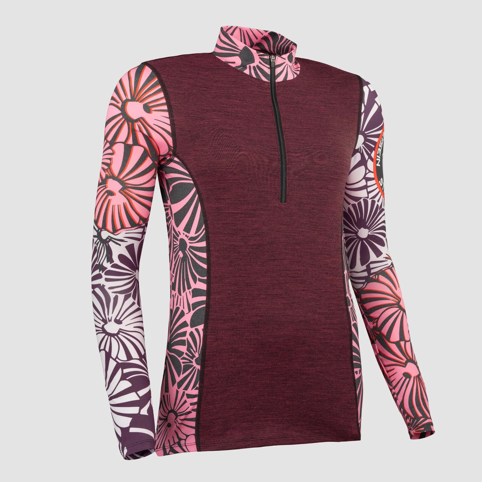 Freisein Project Funktionsshirt TwistedBubbles Merino-Mix mit Blütenmuster günstig online kaufen