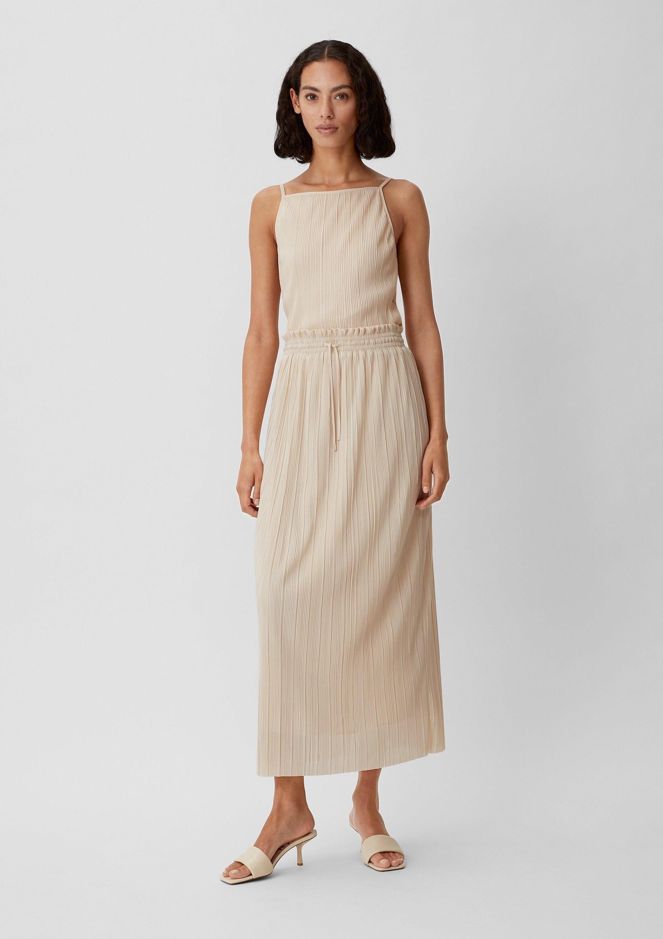 comma Maxirock Rock Maxi-Rock mit Plisseefalten