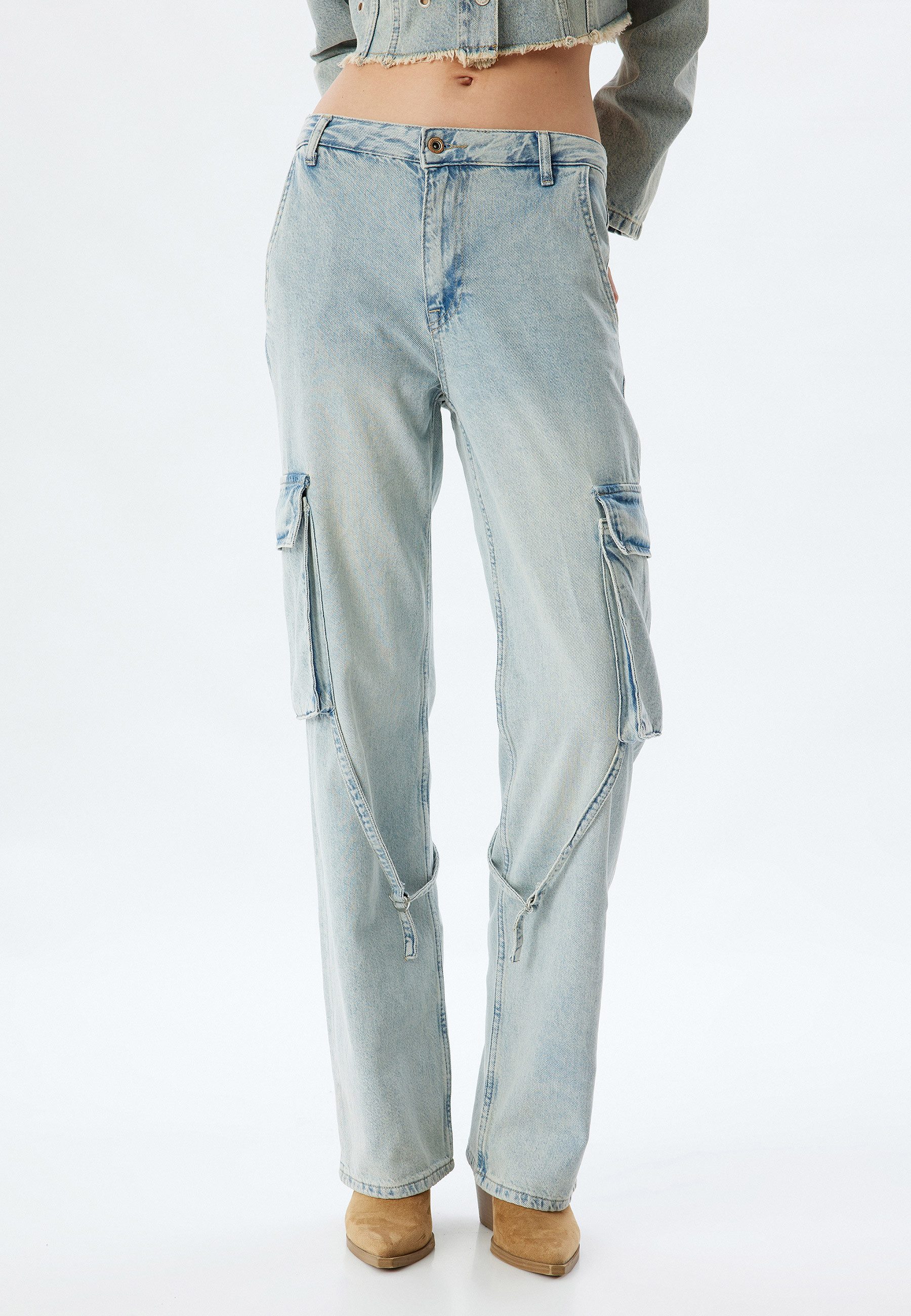 Koton Cargojeans Normale Leibhöhe Straight