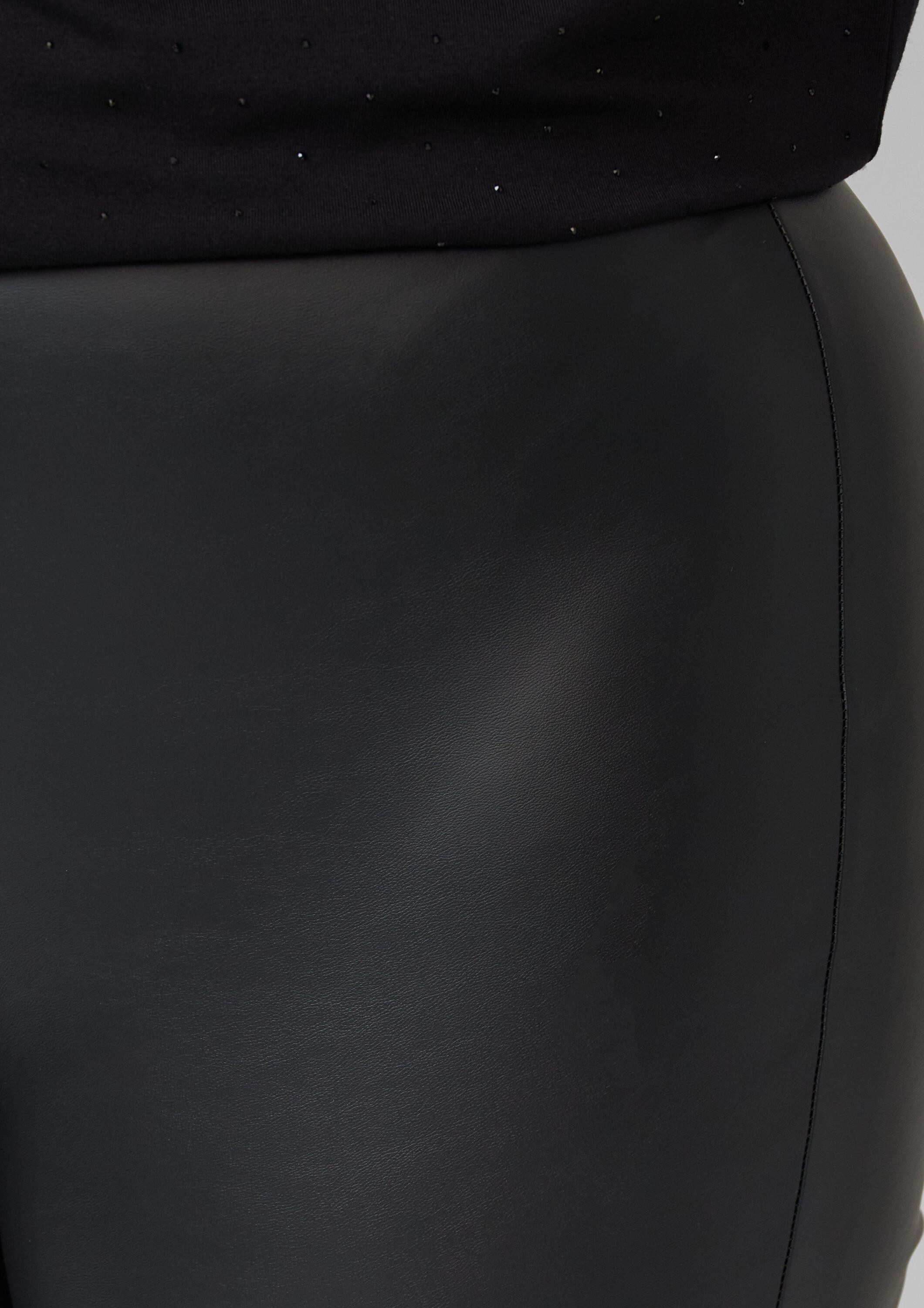 s.Oliver Leggings Hose Weiche Stretch-Leggings aus Kunstleder