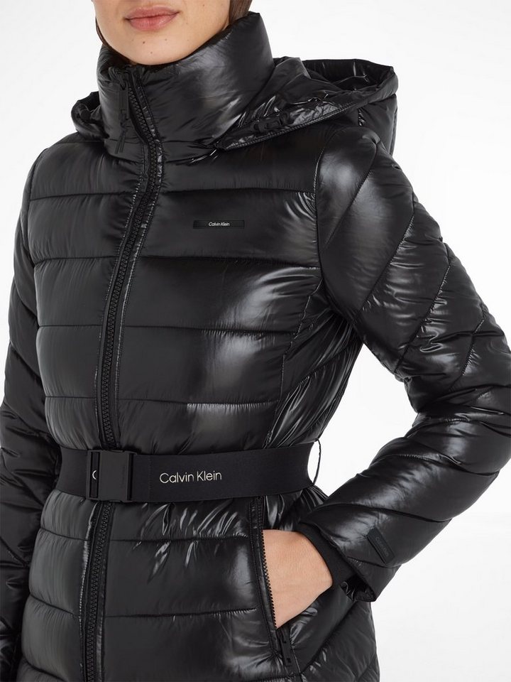 Calvin Klein Steppjacke ESS BELTED PADDED LW JACKET mit Markenlabel