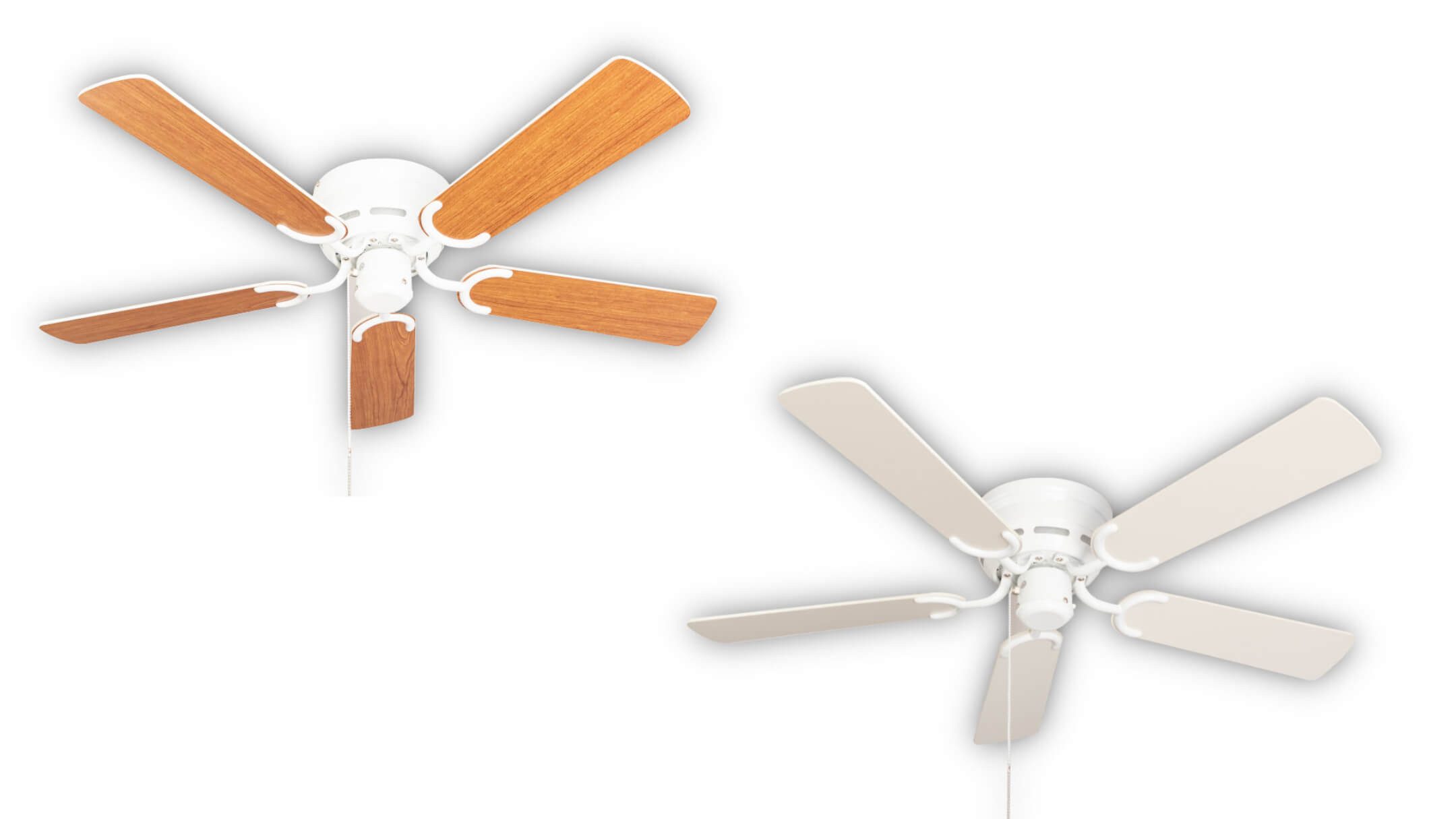 Pepeo Deckenventilator Deckenventilator Kisa Deluxe WE Weiß / Ahorn