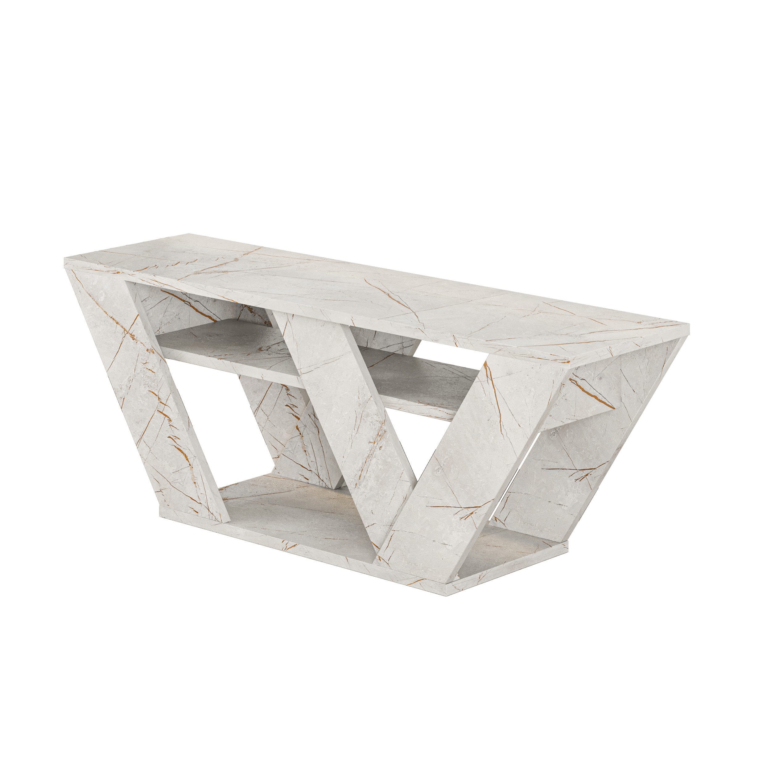 Decortie TV-Schrank Pipralla Moderner TV-Ständer Multimedia Mit Einlegeböden, 110 x 30 x 40 cm