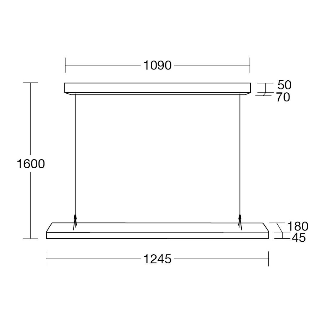 HerzBlut LED-Hängeleuchte Friso LED, Alu LED-Leiste Acryl, satiniert, wechselbar