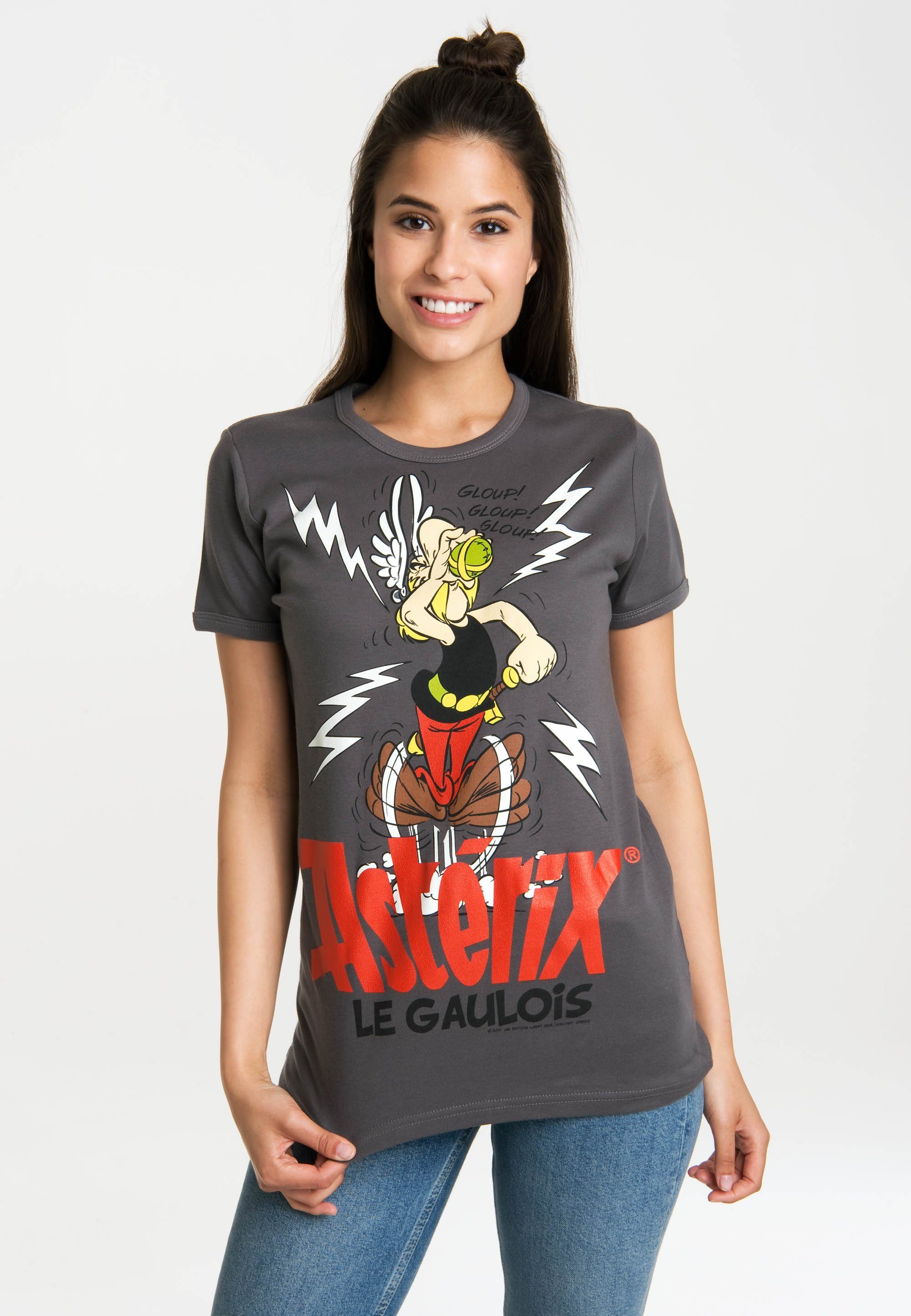 LOGOSHIRT T-Shirt Asterix – Magic Poison mit lizenzierten Originaldesign