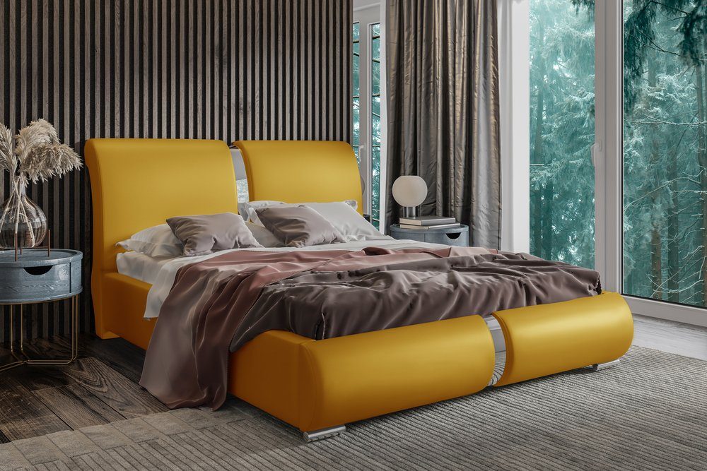 99rooms Polsterbett Lourdes (Schlafzimmerbett, Bett), 120/140/160/180/200 x 200 cm, wahlweise mit Bettkasten, mit Lattenrost