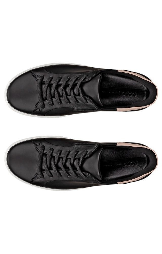 Ecco Soft 7 Easy Slip Low (Premium-Leder) schwarz/weiss Damen Sneaker – Bild 2 von 5