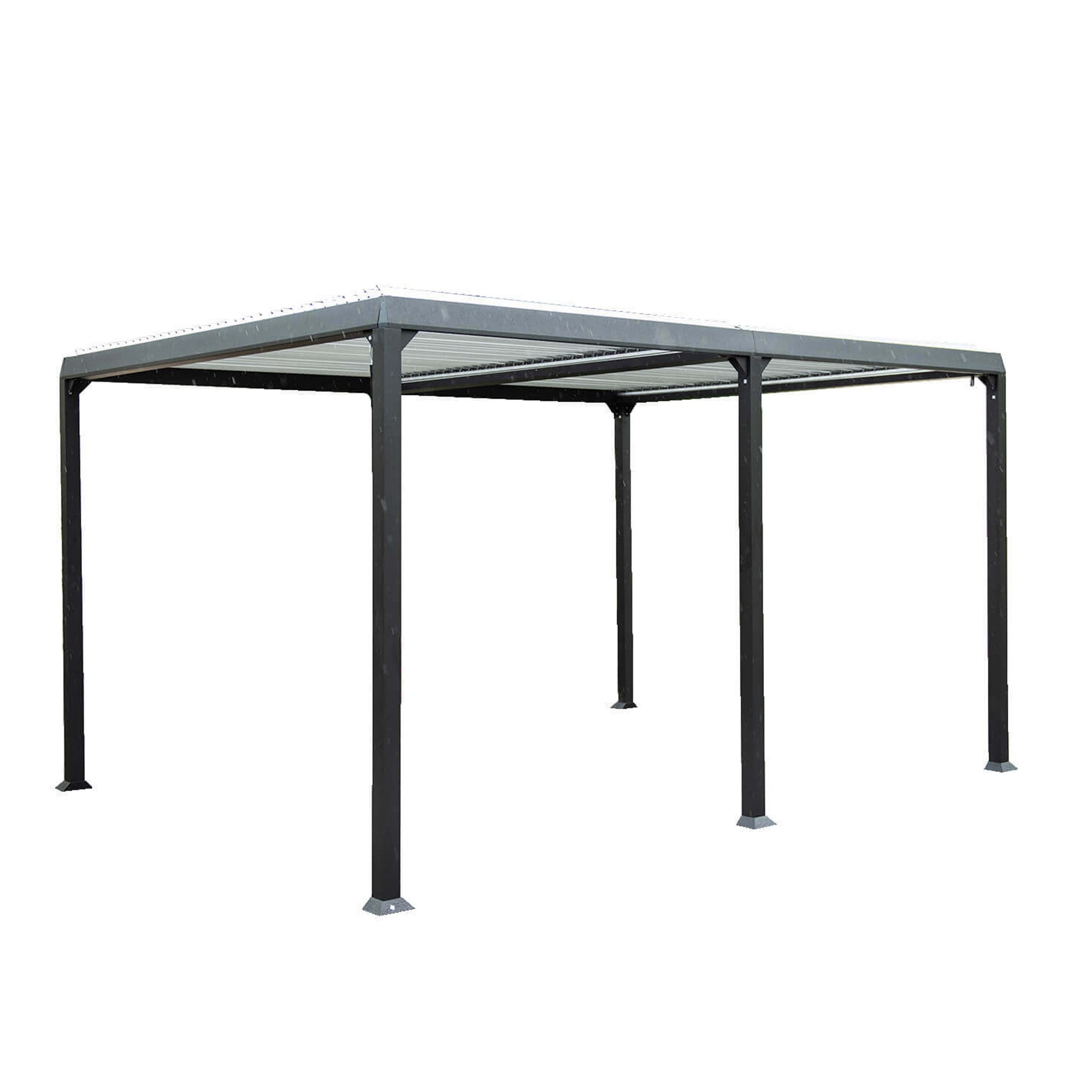 HOME DELUXE Pavillon Lamellenpavillon CANNES 400 x 303 x 223 cm, (Set), Terrassenüberdachung, Lammellen-Pavillon, Überdachung, Gartenpavillon