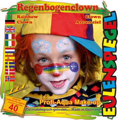 Eulenspiegel Schmink-Set Regenbogenclown, 1-tlg.