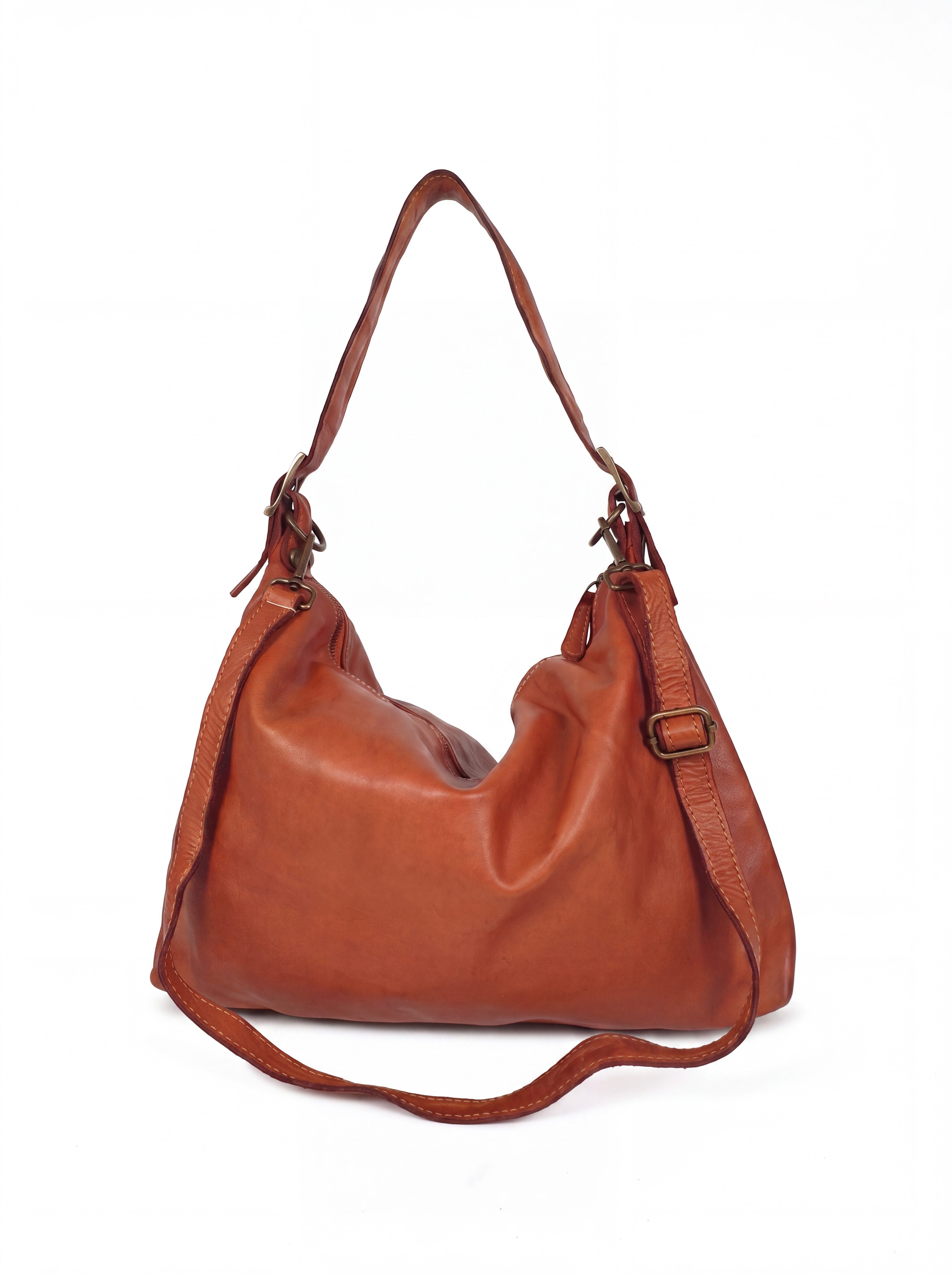 sanumi Schultertasche italienischer Leder-Hobo