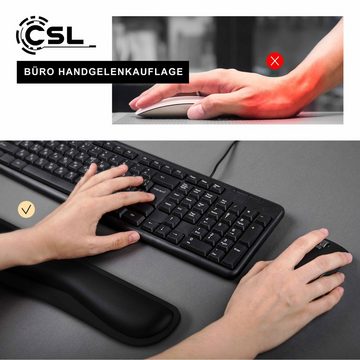 CSL Tastatur-Handballenauflage, Handgelenkauflage Tastatur Keyboard, ergonomische Haltung, 43 cm