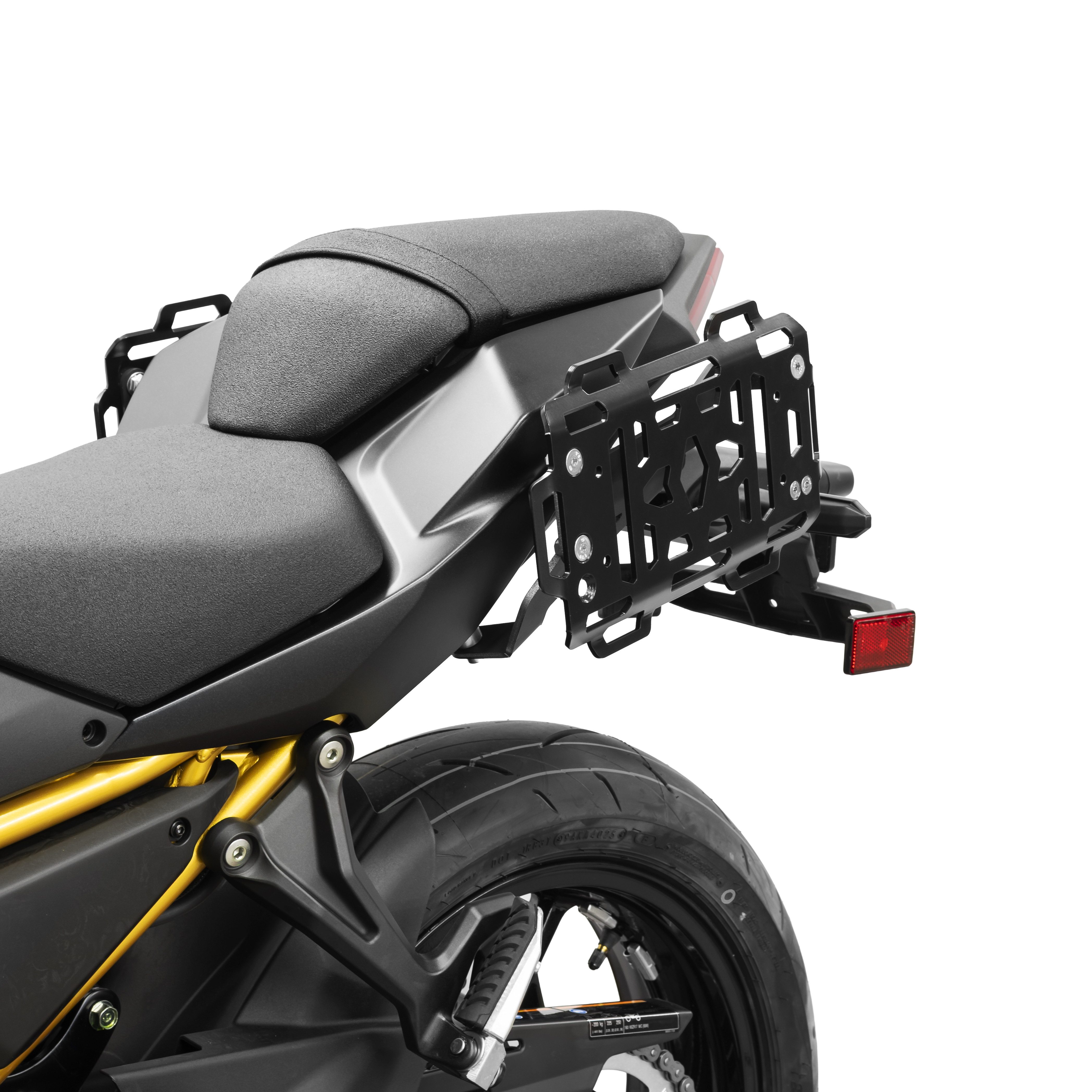 ZIEGER Fahrrad-Gepäckträger Hecktaschen-Set Rack inklusvie 2x(6 L) Taschen für Kawasaki Z650S