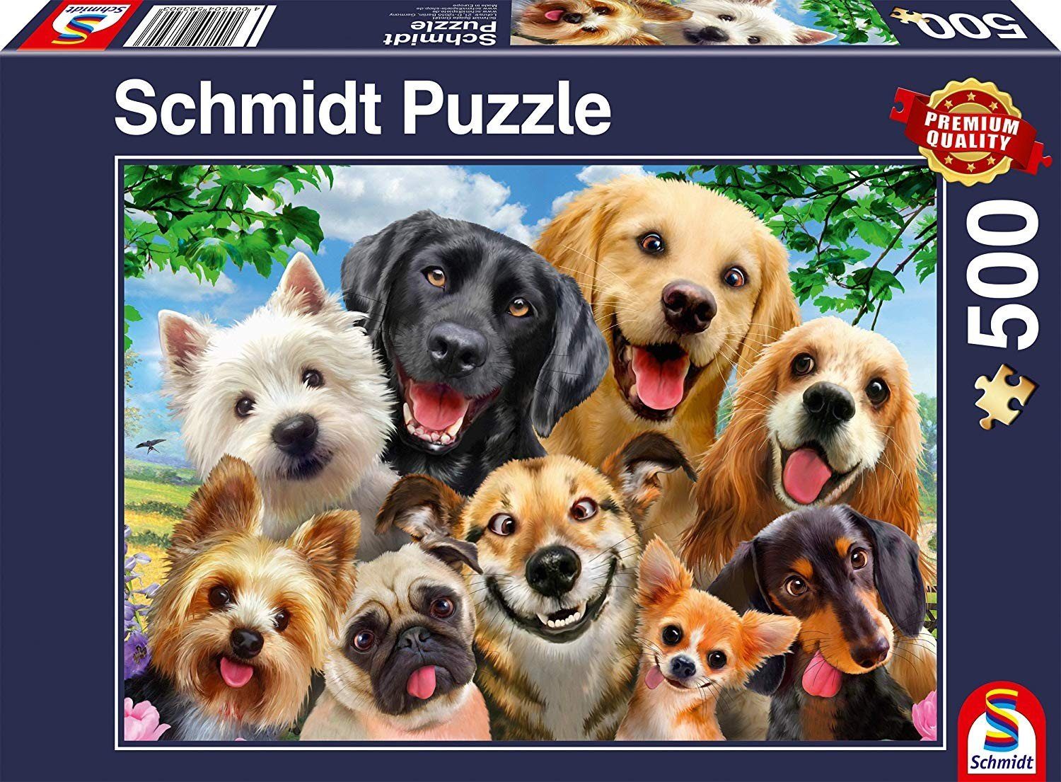 Schmidt Spiele Puzzle Puzzle - Hunde-Selfie (500 Teile), Puzzleteile