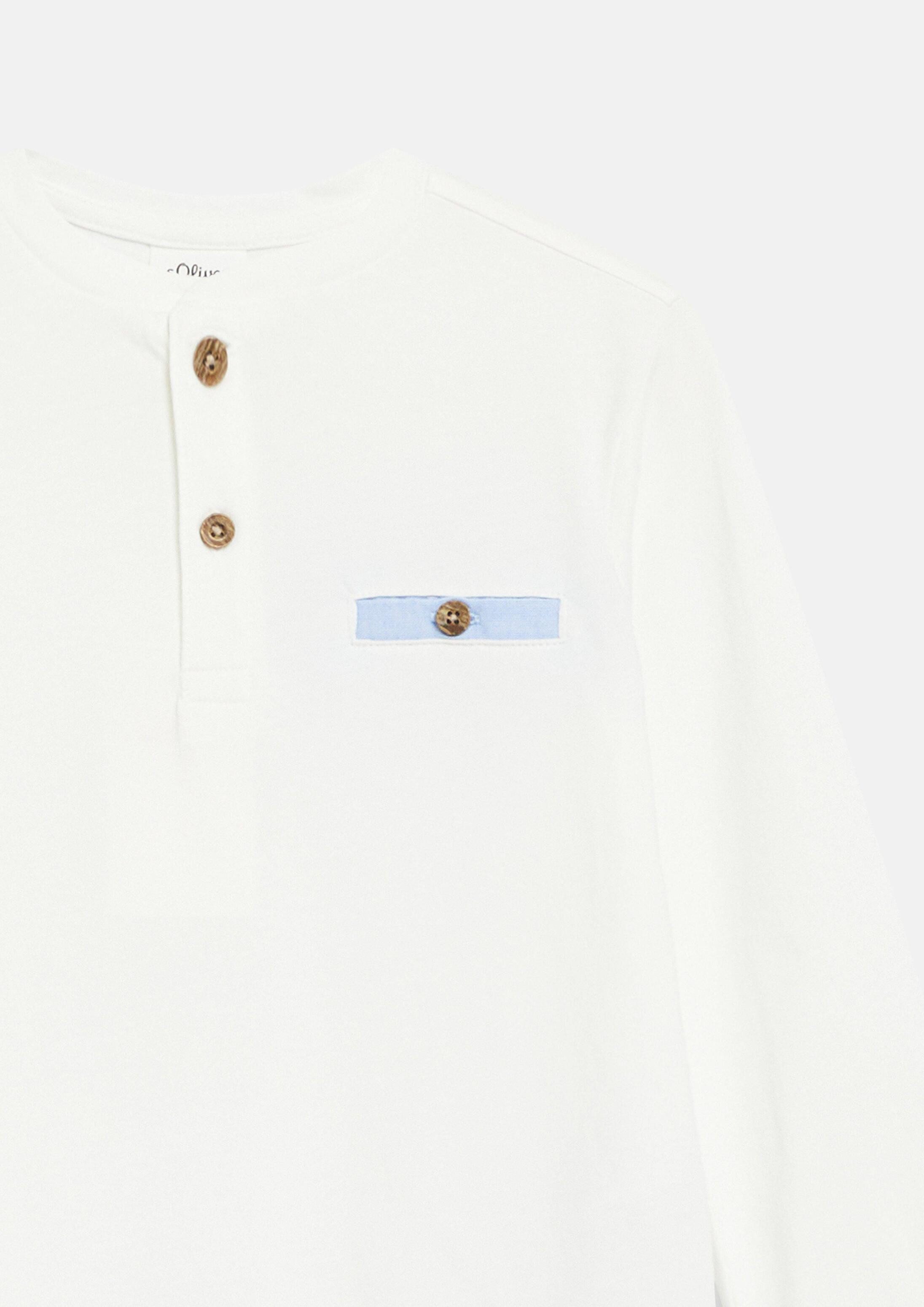s.Oliver Langarmshirt T-Shirt Henleyshirt in Layering-Optik – Bild 4 von 4