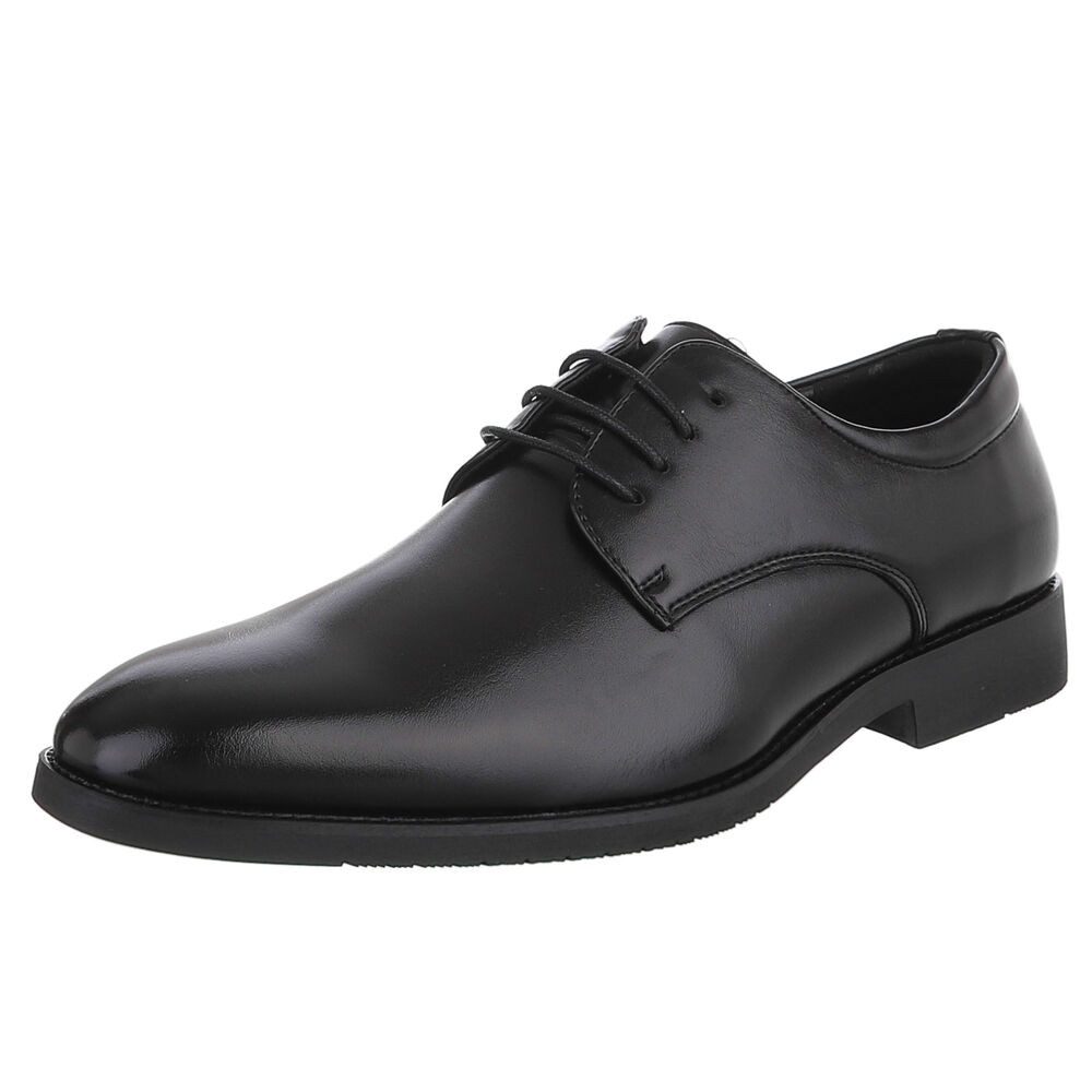 Coolwalk Herrenschuh Derby elegant Schnürschuh klassisch Schnürschuh (91563712) Blockabsatz Business-Schuhe in Schwarz
