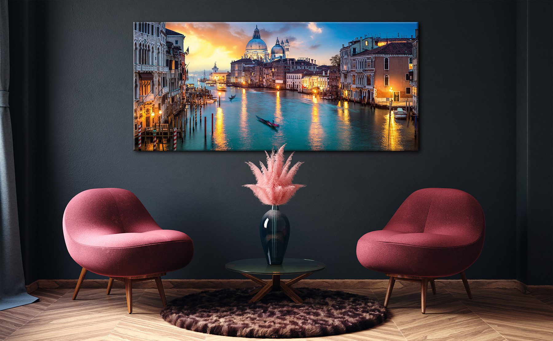 Bönninghoff Leinwandbild Wandbild VENEDIG XXL – Leinwandbild Keilrahmen Deko modern, Boote & Schiffe, Stadt, Venedig (1 St), auf Keilrahmen gespannt – Bild 4 von 5