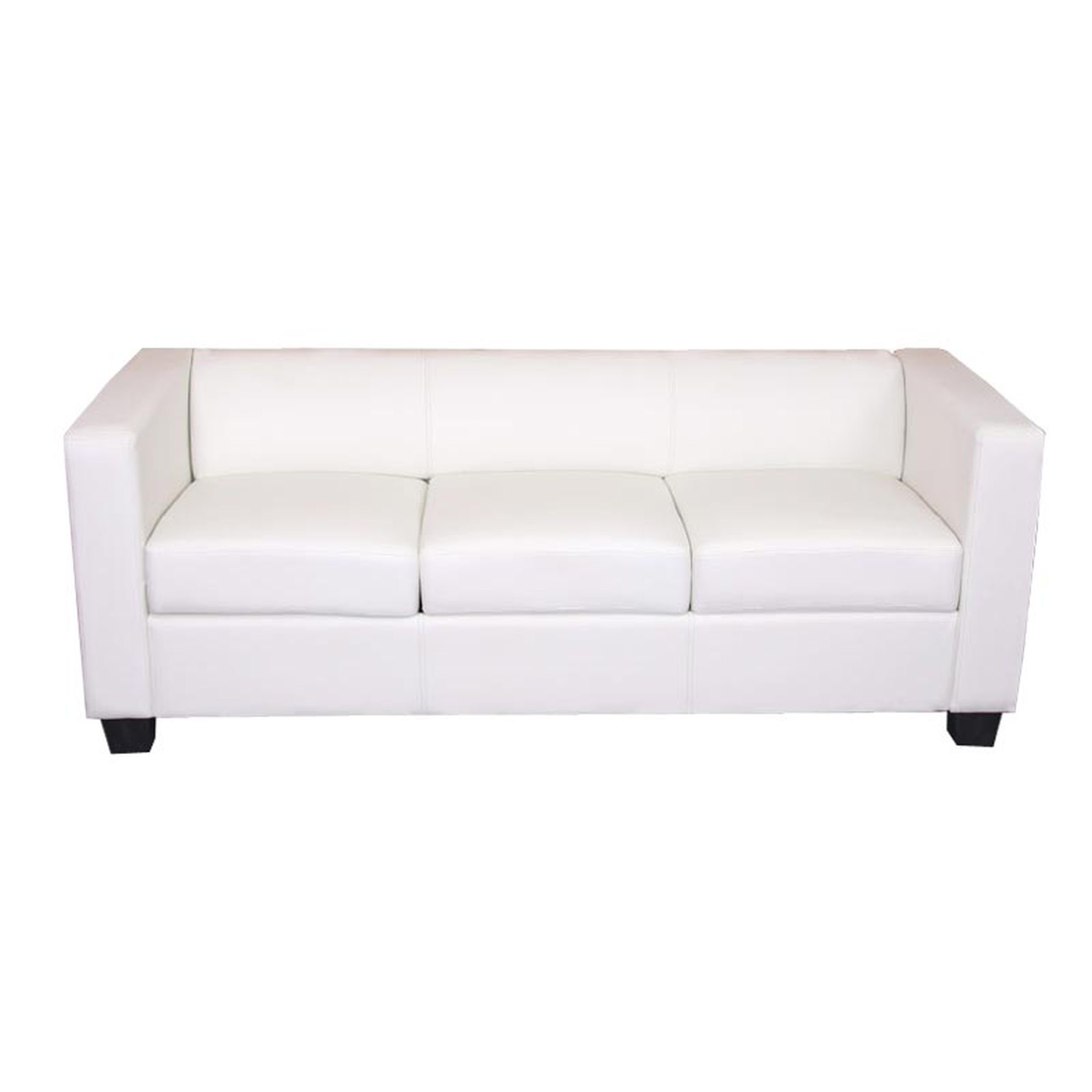 MCW 3-Sitzer Lille-S-K-3, 3-Sitzer, bequeme Sitzpolsterung, Lounge-Stil, Abgerundete Kanten weiß