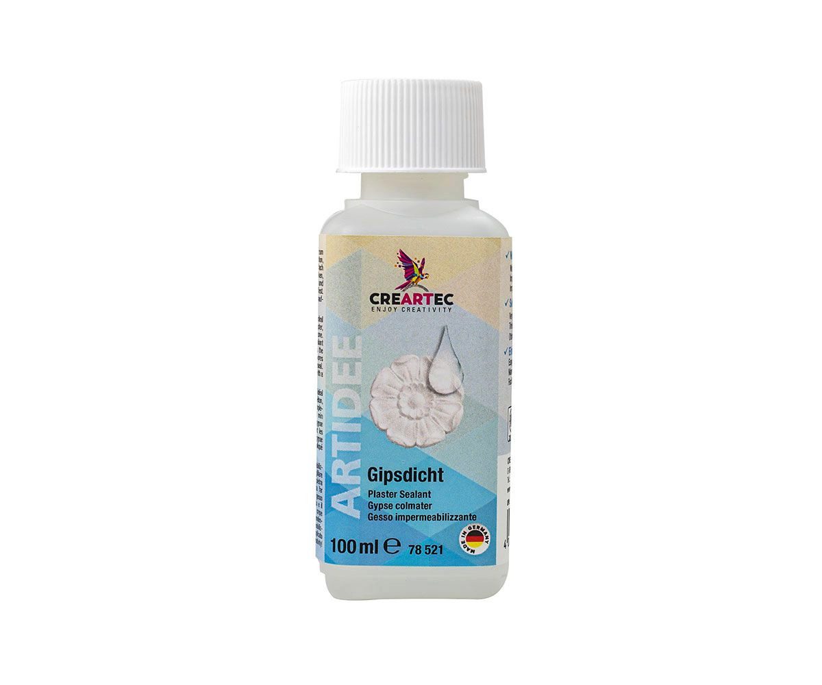 CREARTEC Gipsdicht - zur Versiegelung für Gipsoberflächen - 100ml Imprägnierspray, Zum Abdichten von Gips und gipshaltigen Gegenständen - Made in Germany