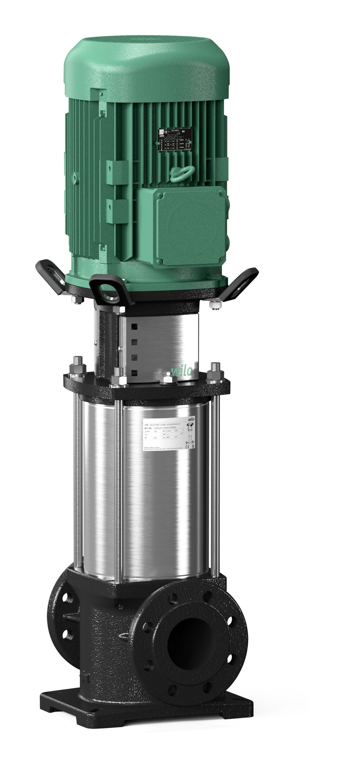 Wilo Hochdruckpumpe, Kreiselpumpe Helix First V 1601, 400 V, 50 Hz, 16 bar Nennstrom 1,6 A