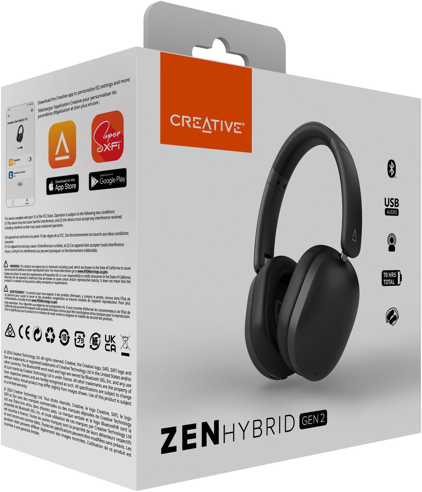Creative Zen Hybrid Gen 2, Over-Ear, Bluetooth 5.2, ANC Over-Ear-Kopfhörer