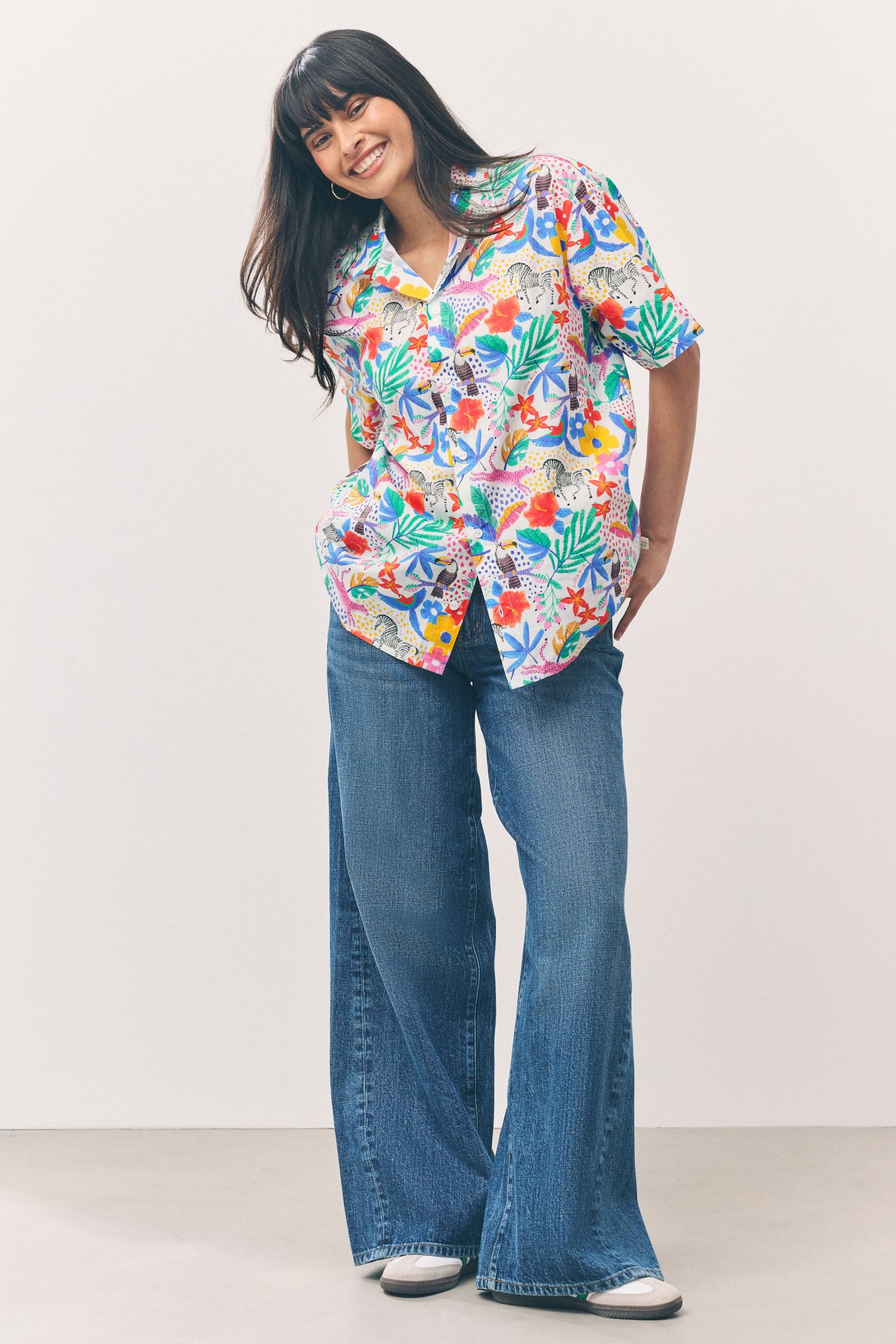 Little Bird by Jools Oliver Kurzarmhemd Little Bird By Jools Oliver Shirt für Erwachsene (1-tlg)