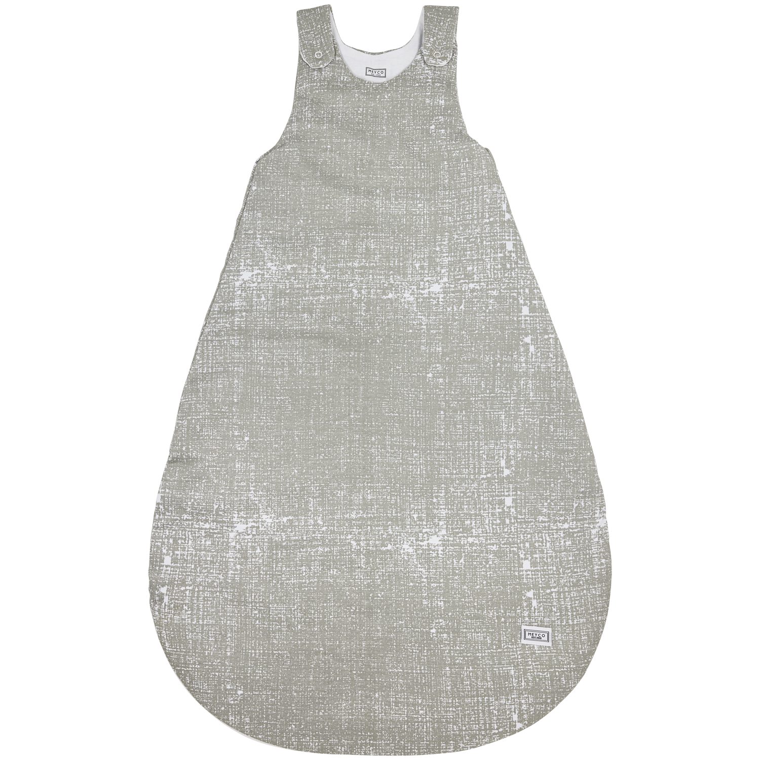 Meyco Baby Babyschlafsack Fine Lines Grey (100% Baumwolle, 1 tlg), 74/80